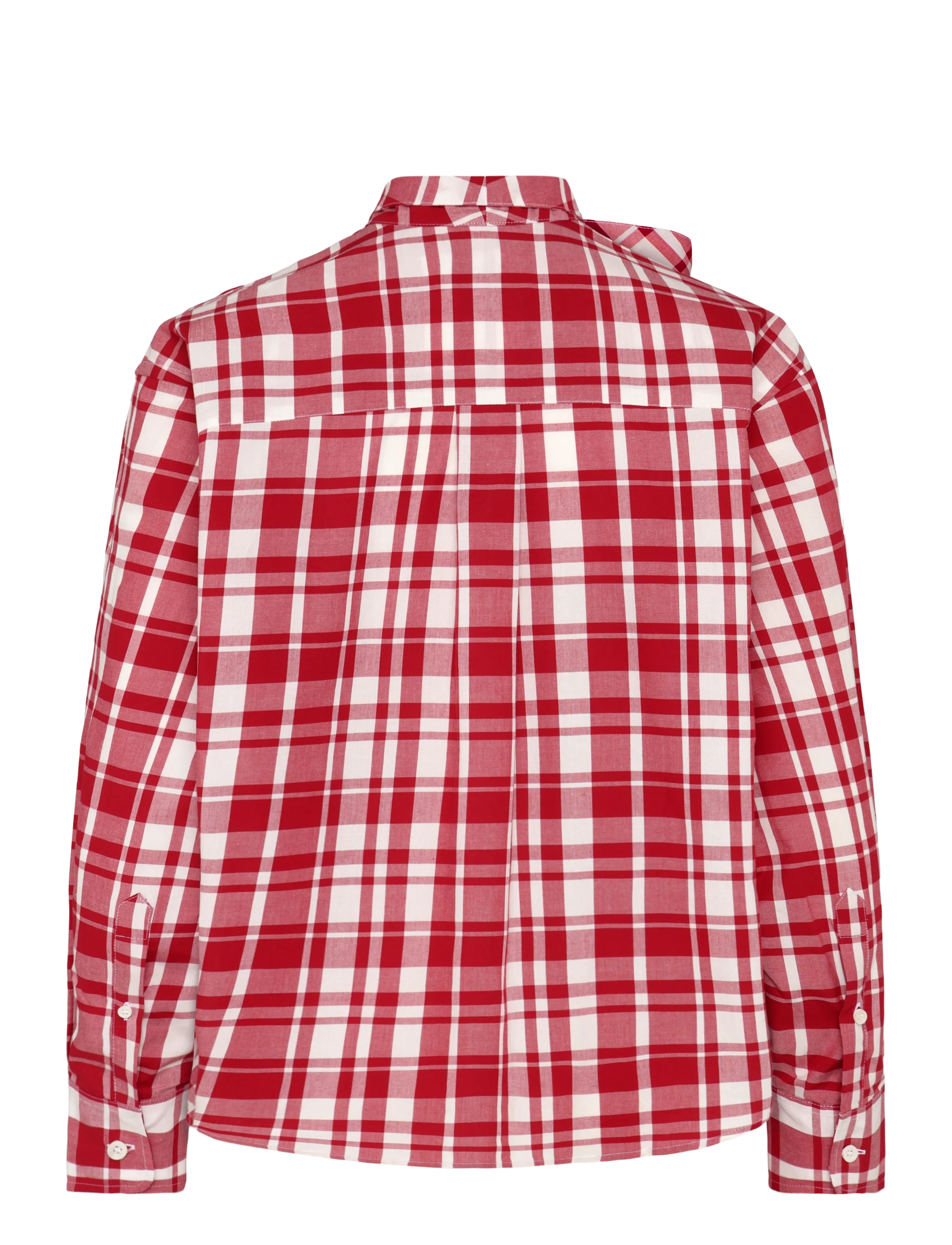 Maison Kitsune - AXEL PUSSY BOW SHIRT - red check - 2