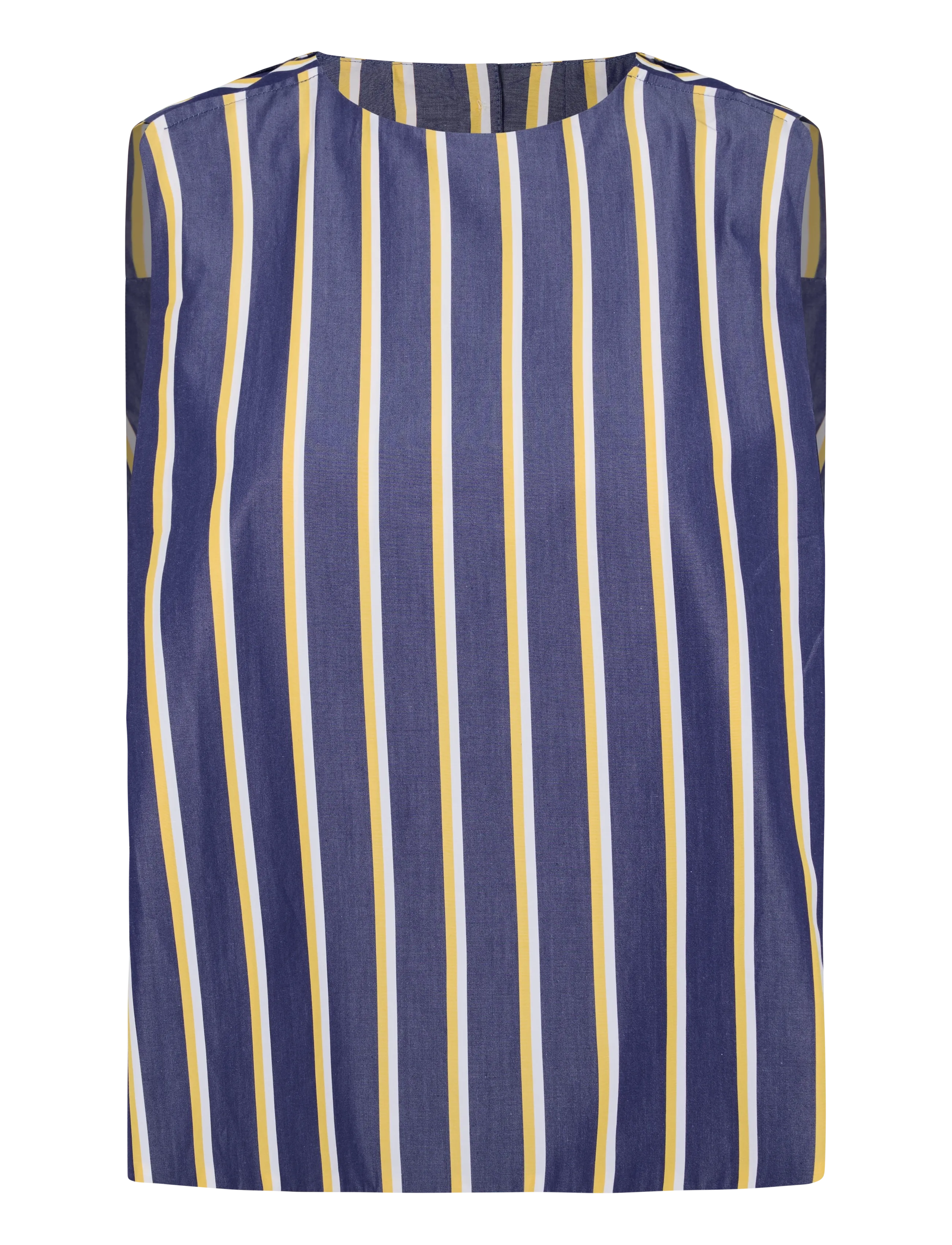 Maison Kitsune STRIPES HOLLY FLARED TOP - Ärmellose Tops - NAVY STRIPE / navy