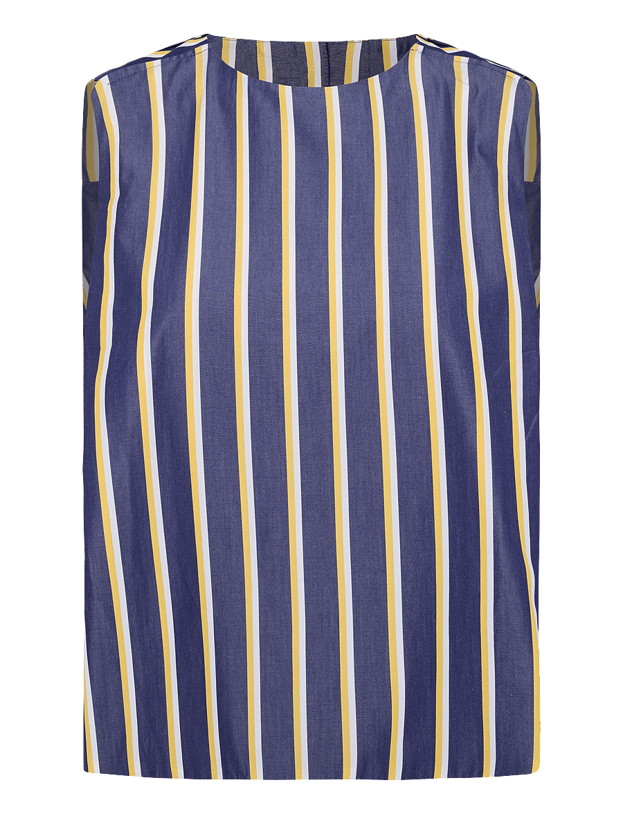 Maison Kitsune - STRIPES HOLLY FLARED TOP - Ärmellose tops - navy stripe - 1