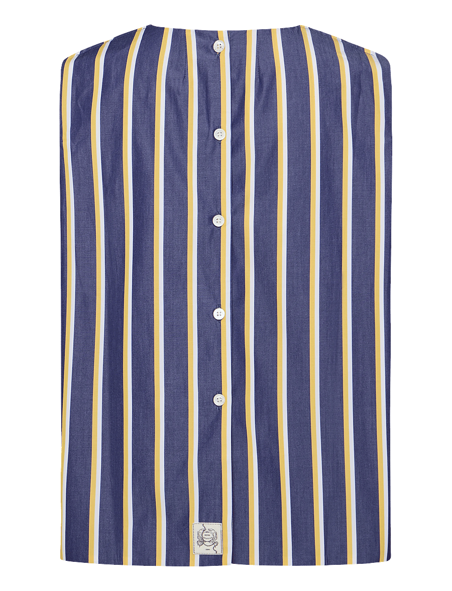Maison Kitsune - STRIPES HOLLY FLARED TOP - Ärmellose tops - navy stripe - 2