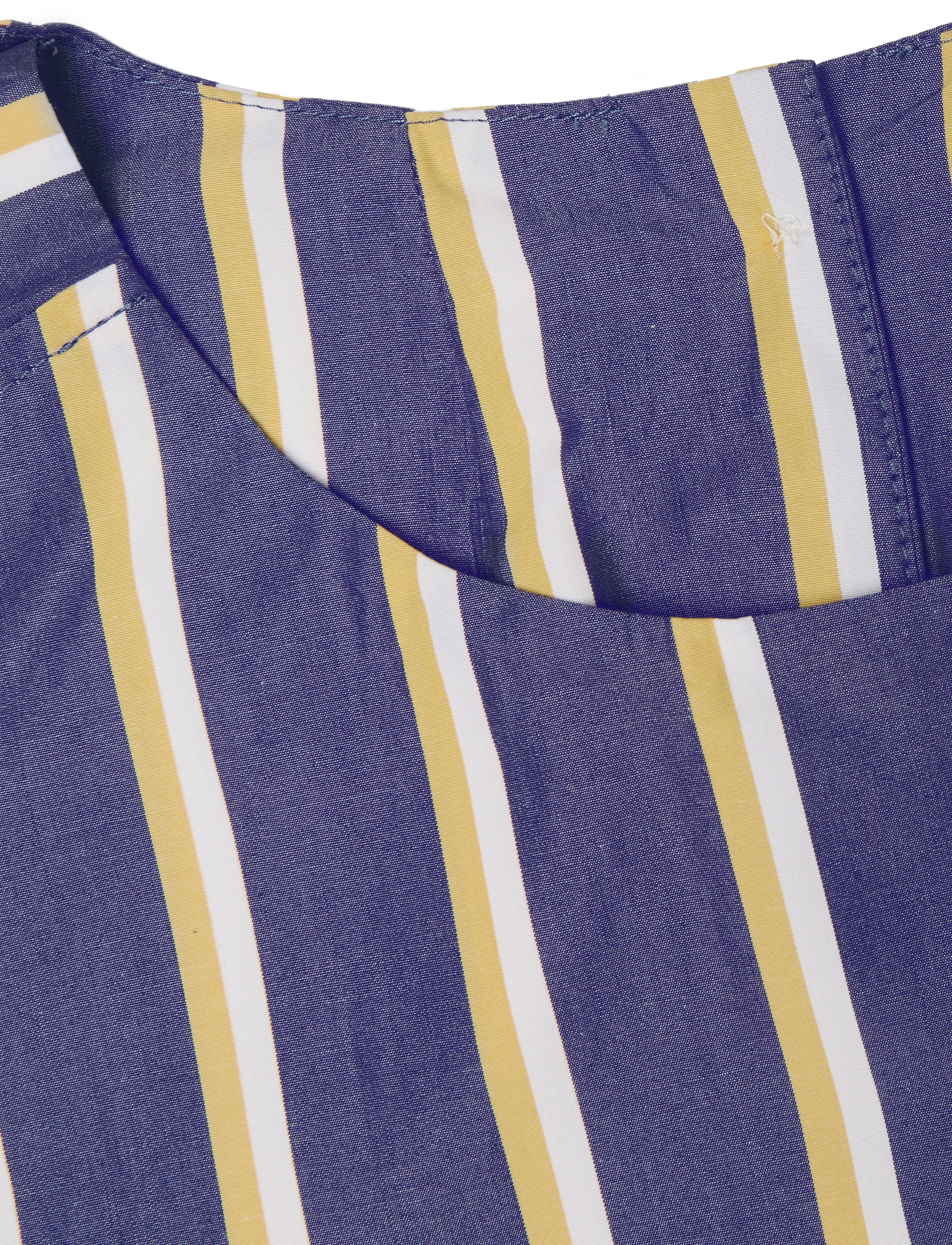 Maison Kitsune - STRIPES HOLLY FLARED TOP - navy stripe - 2