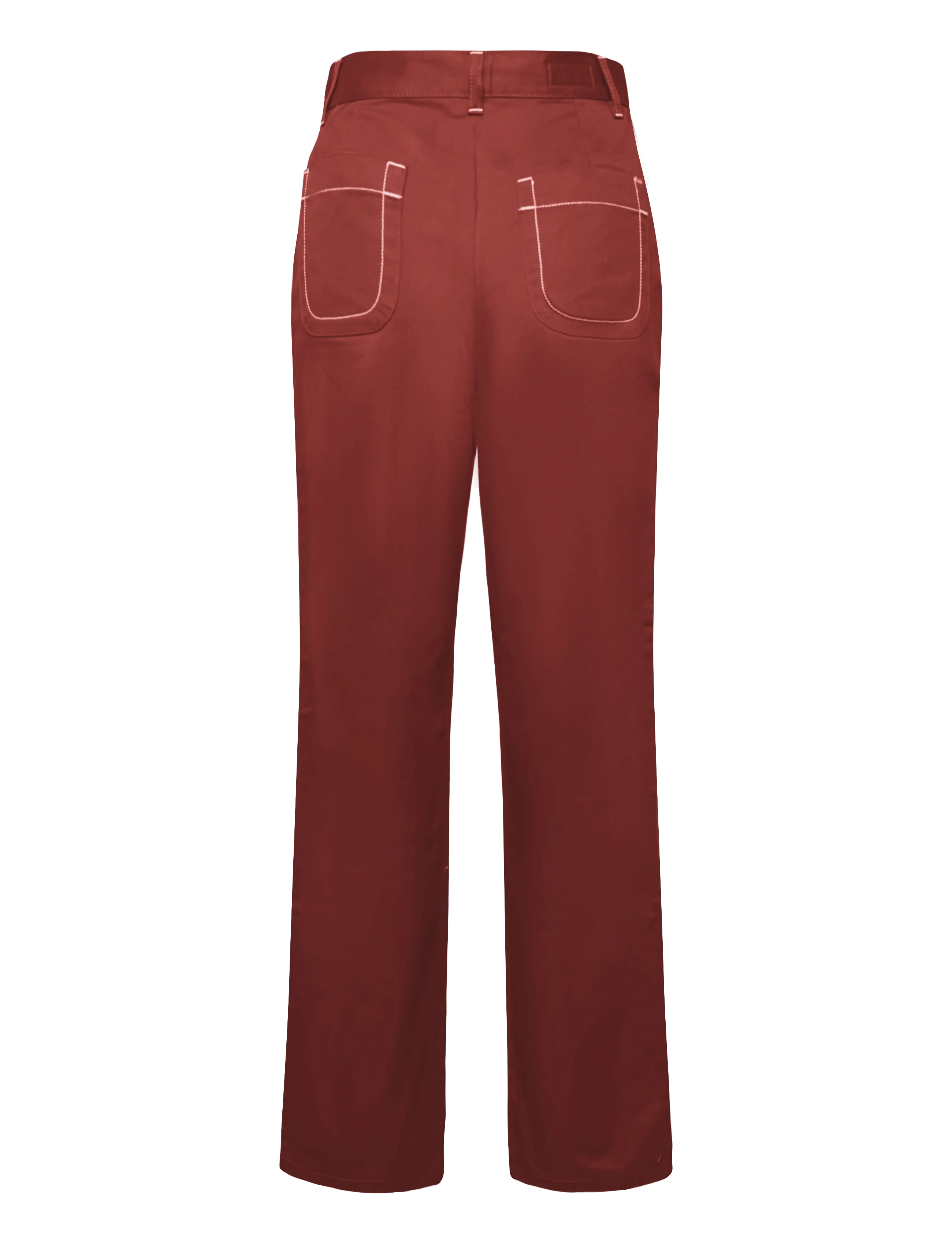 Maison Kitsune - SUN WIDE-LEG PANT - wide leg trousers - red - 2