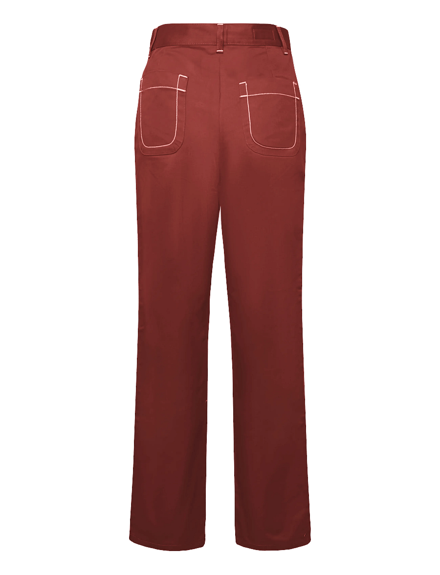 Maison Kitsune - SUN WIDE-LEG PANT - wide leg trousers - red - 2
