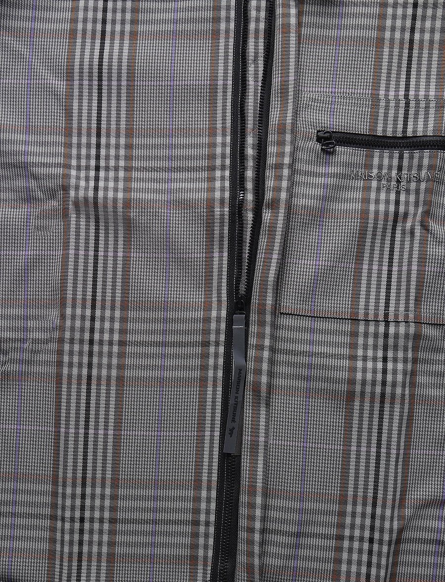 Maison Kitsune - ZIPPED SHIRT - mønstrede skjorter - light grey check - 3