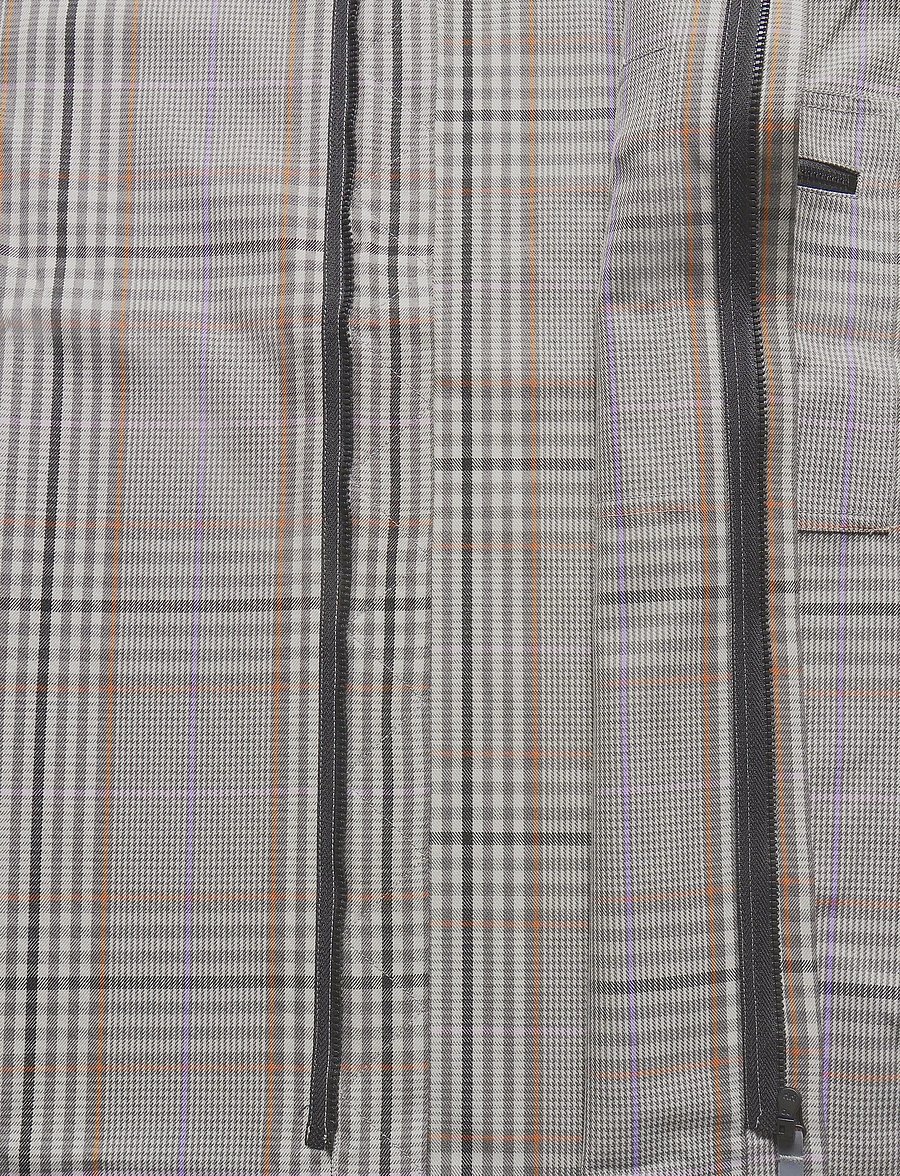 Maison Kitsune - ZIPPED SHIRT - mønstrede skjorter - light grey check - 4