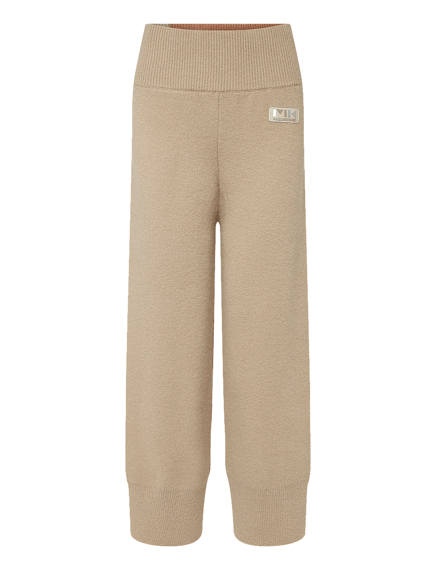 Maison Kitsune - TWO-TONE KNITTED PANTS - poolpikad püksid - beca - 1