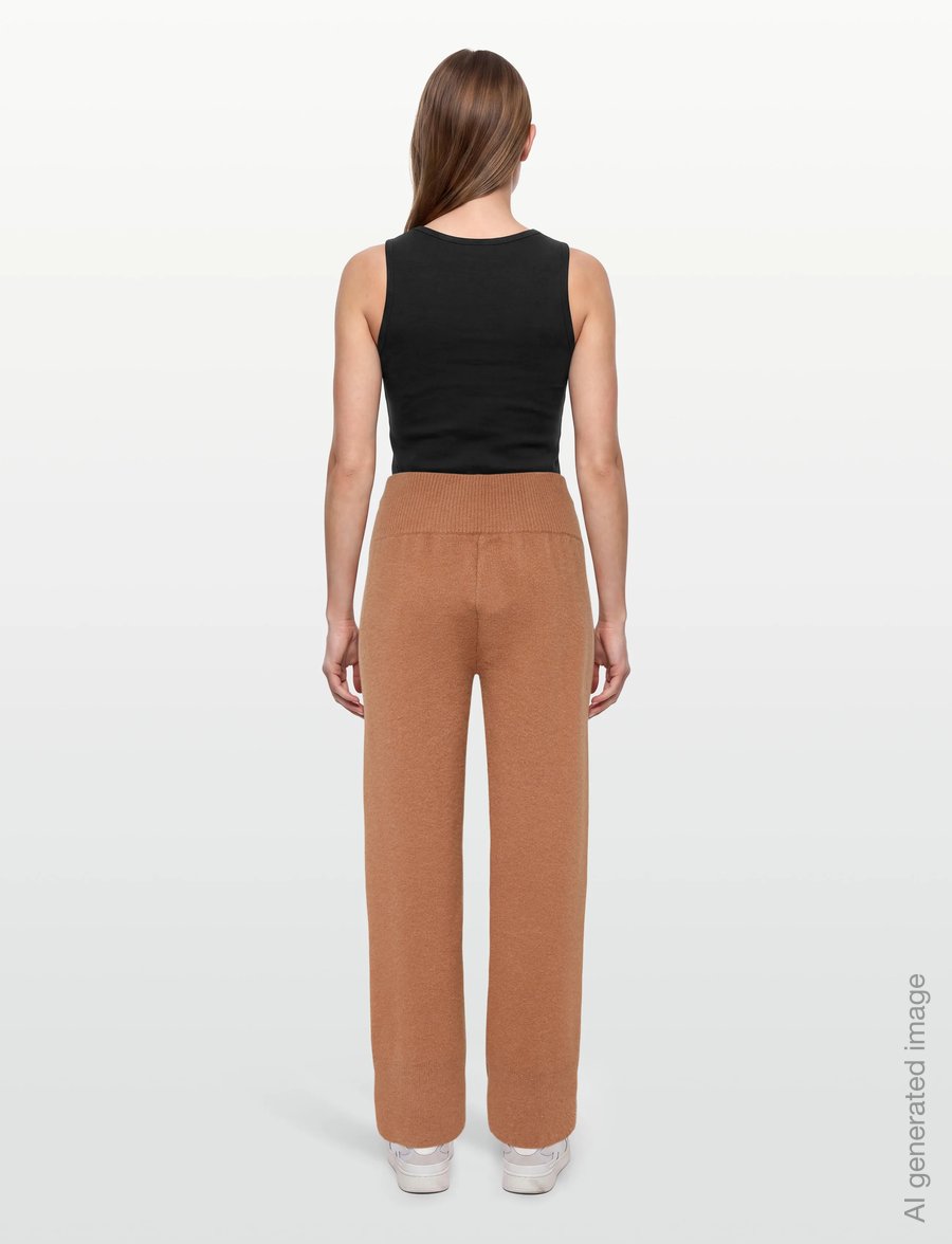 Maison Kitsune - TWO-TONE KNITTED PANTS - poolpikad püksid - beca - 4