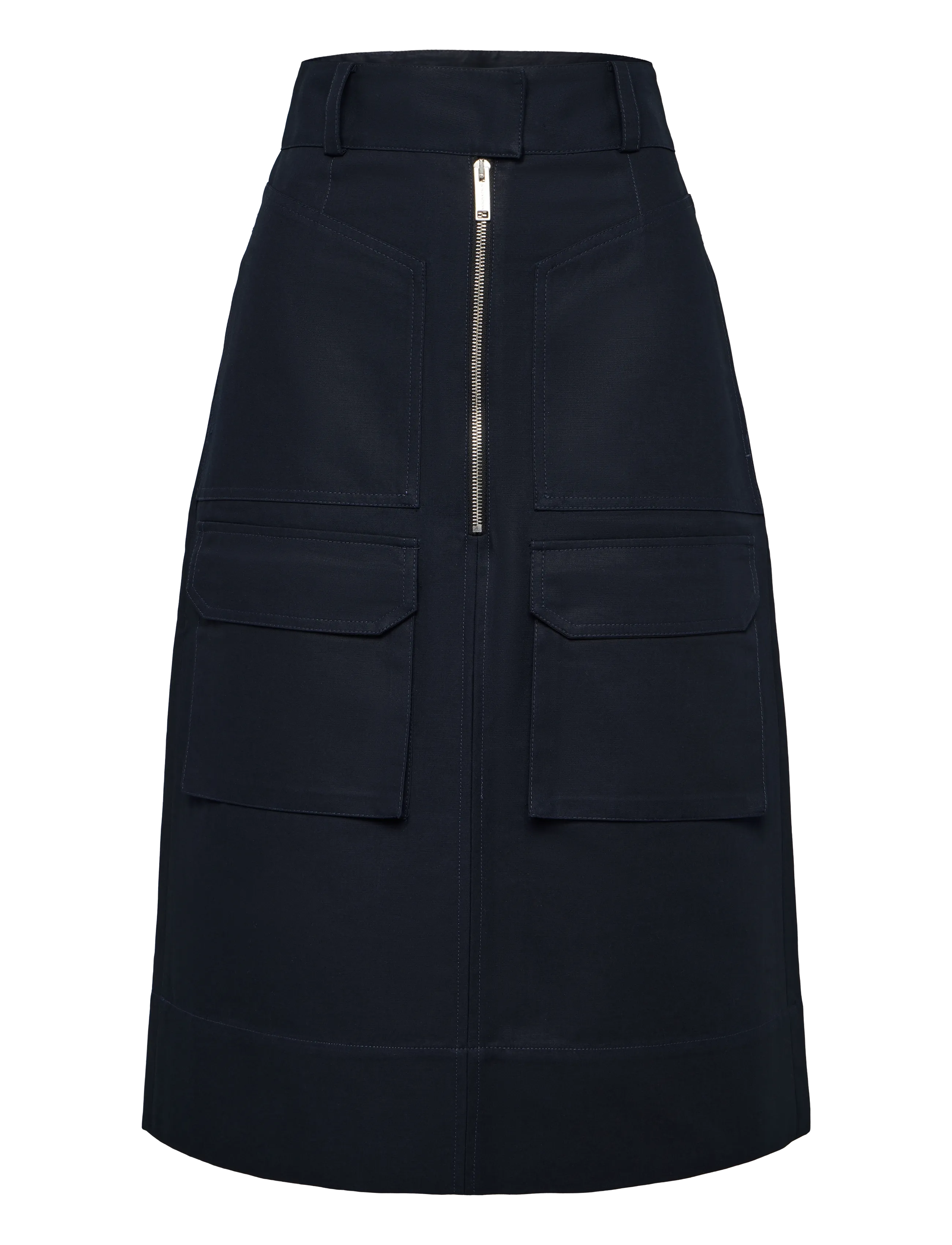 Maison Kitsune ARMY SKIRT - Midiseelikud - DARK NAVY / navy