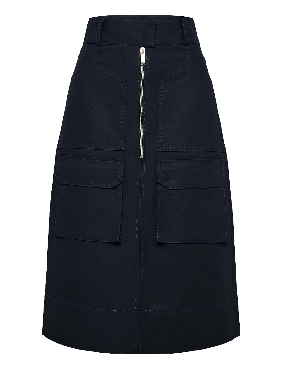 Maison Kitsune - ARMY SKIRT - midiseelikud - dark navy - 0