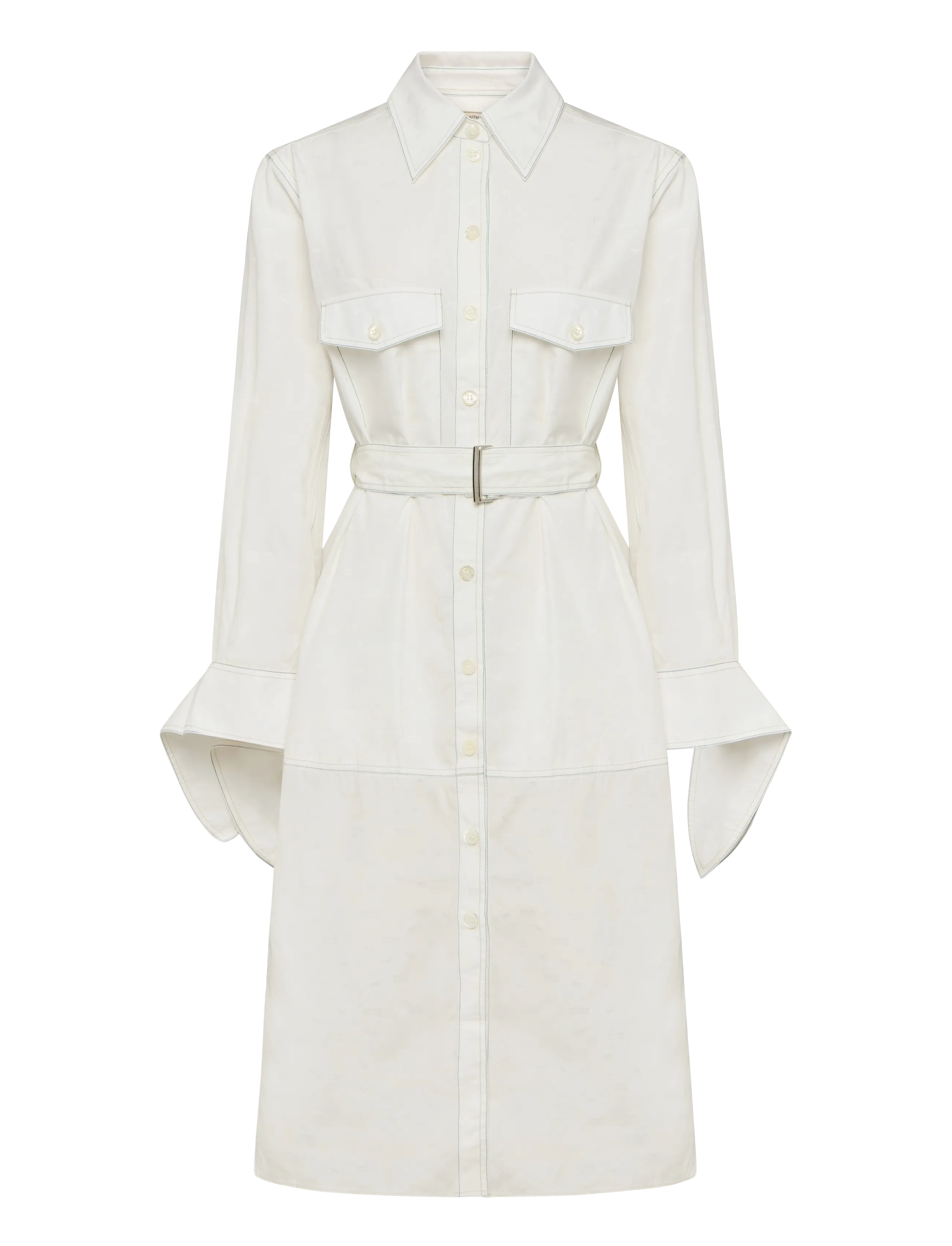 Maison Kitsune SHIRT DRESS - Skjortklänningar - OFF WHITE / white