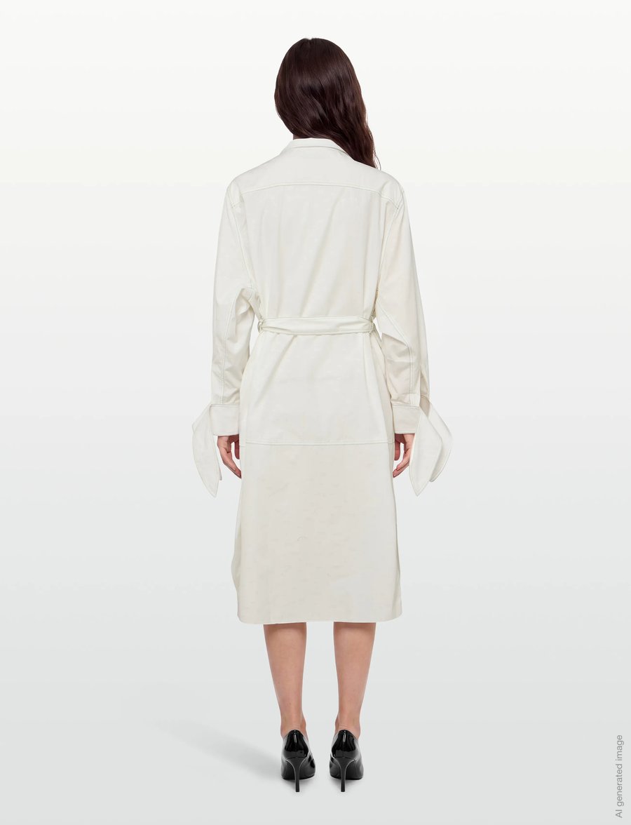 Maison Kitsune - SHIRT DRESS - robes chemises - off white - 4
