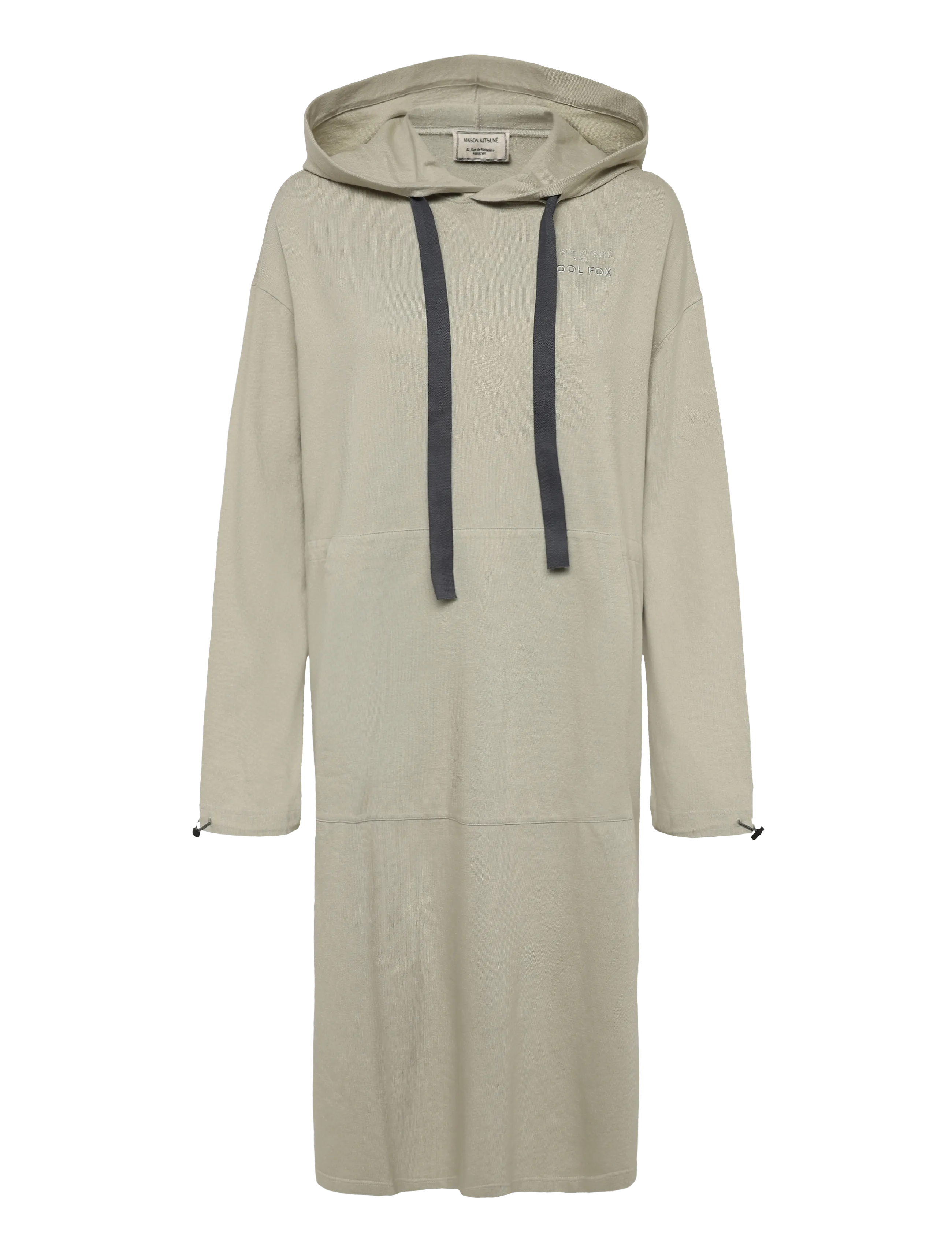 Maison Kitsune - HOODIE DRESS - stickade klänningar - beige - 1