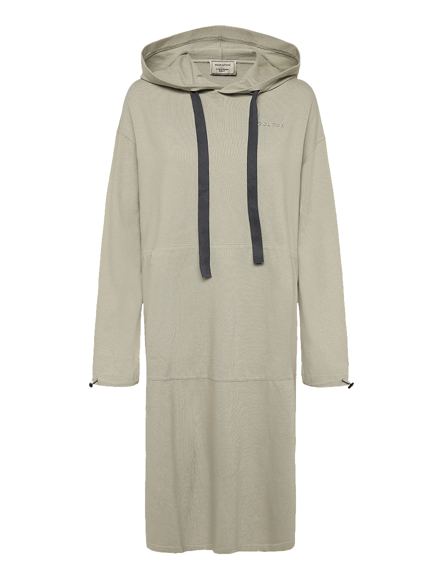 Maison Kitsune - HOODIE DRESS - stickade klänningar - beige - 1