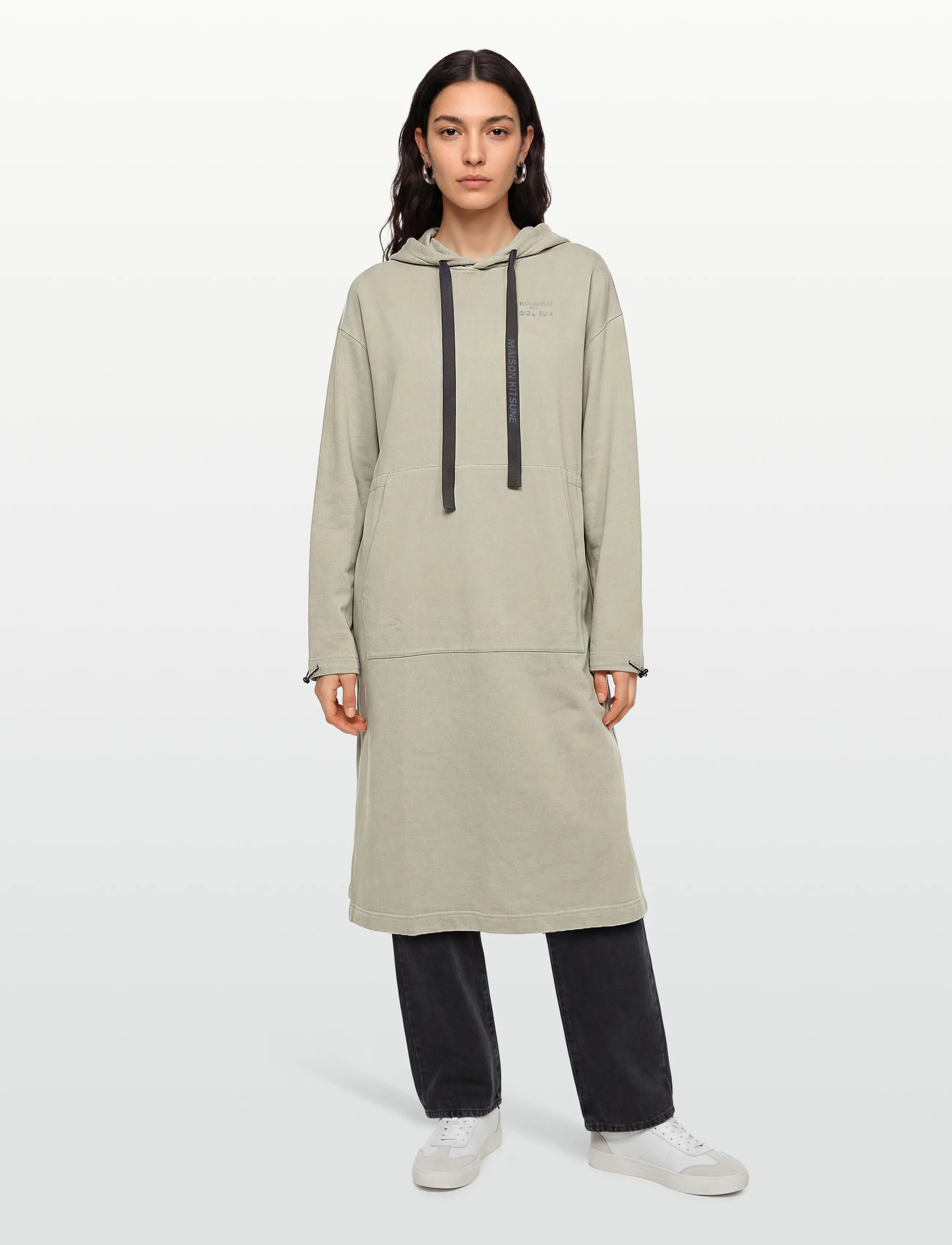Maison Kitsune HOODIE DRESS - Midiklänningar - BEIGE / beige