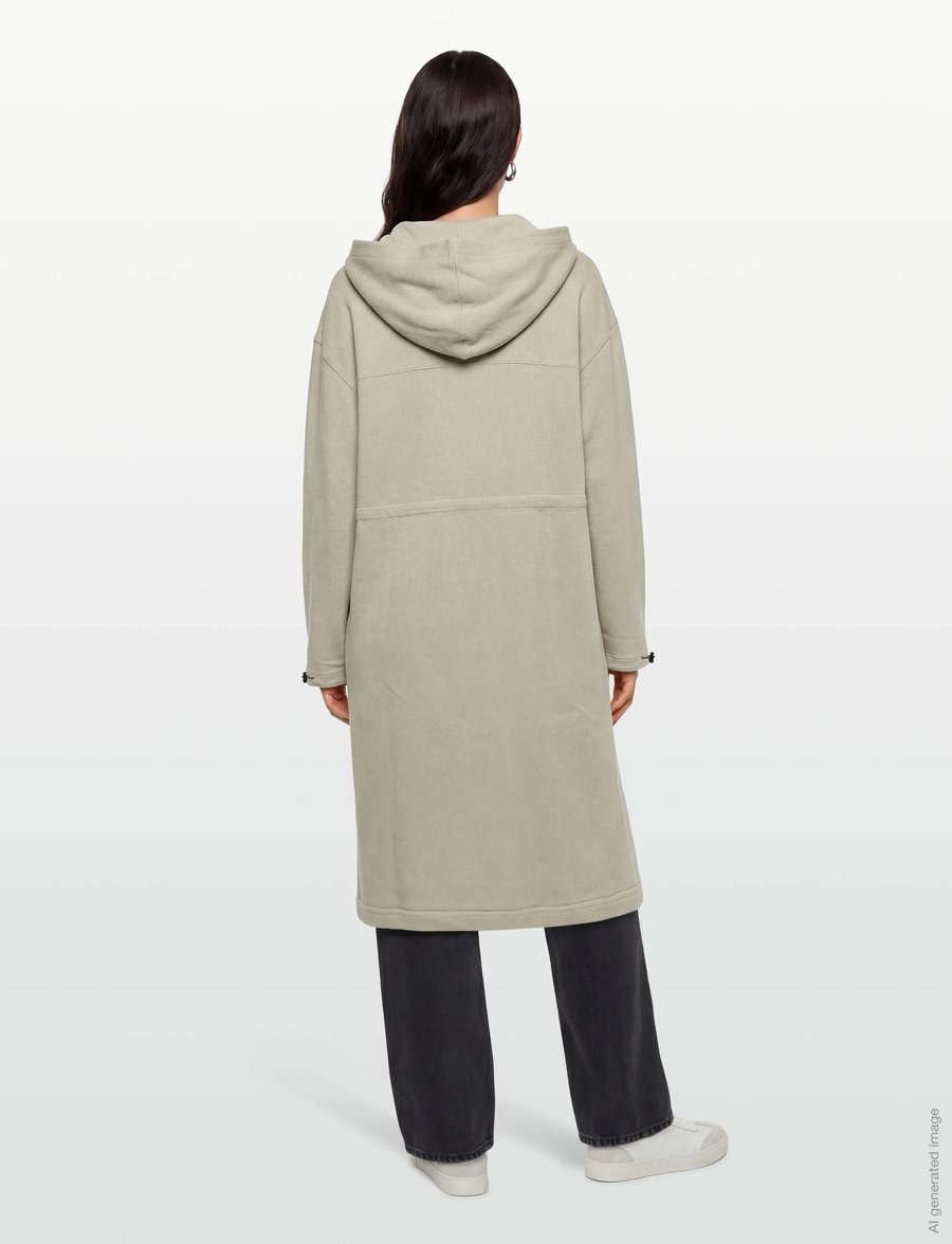 Maison Kitsune - HOODIE DRESS - stickade klänningar - beige - 4