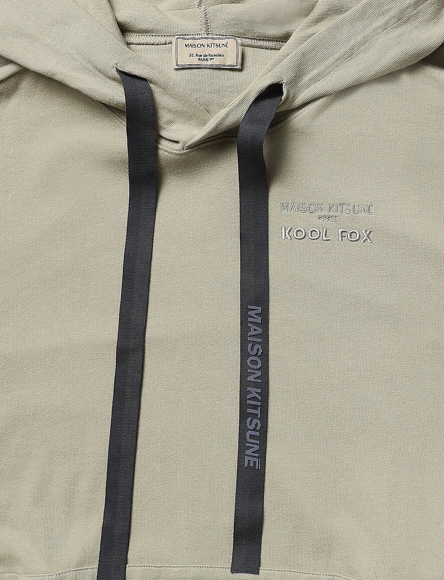 Maison Kitsune - HOODIE DRESS - stickade klänningar - beige - 5