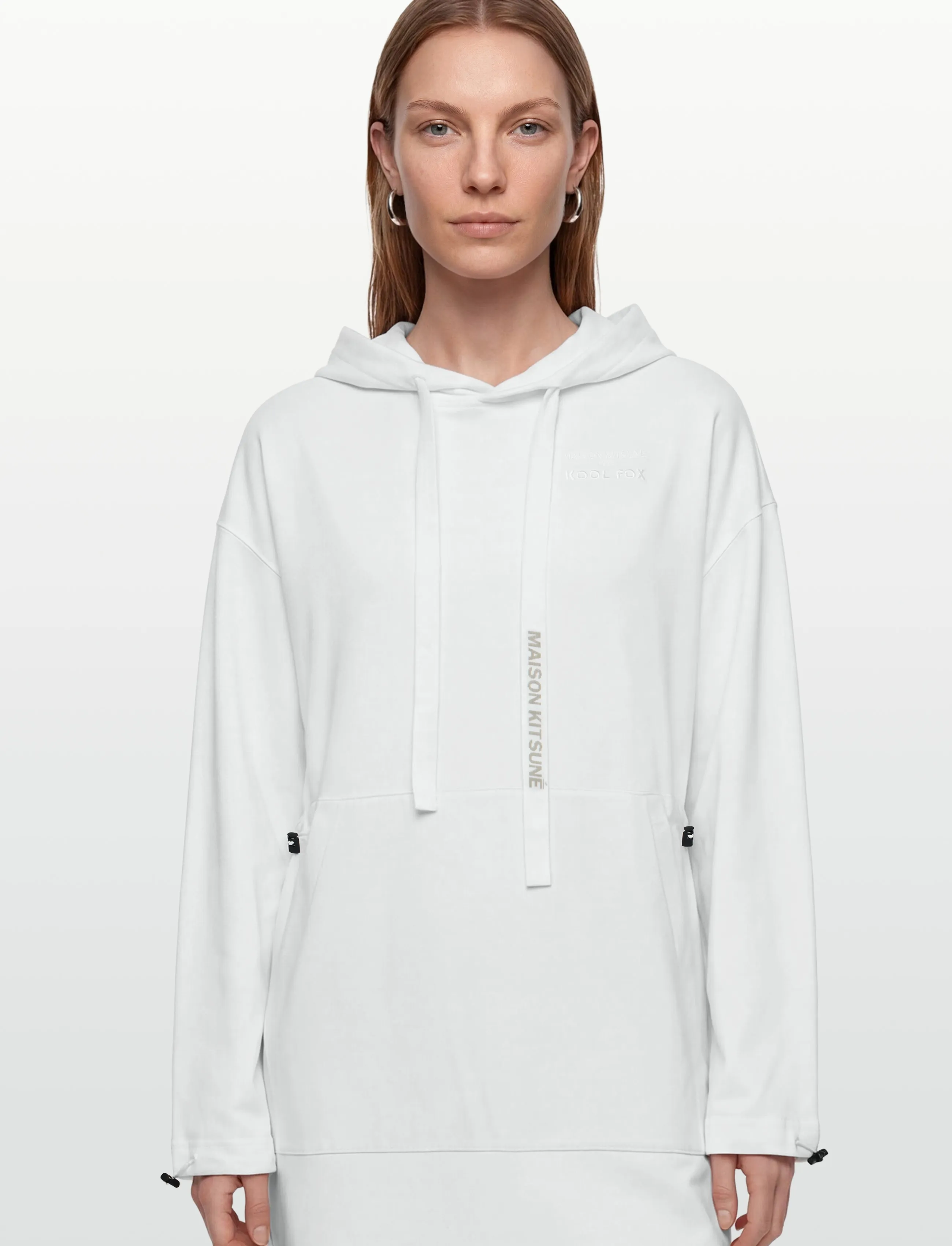 Maison Kitsune - HOODIE DRESS - white - 3