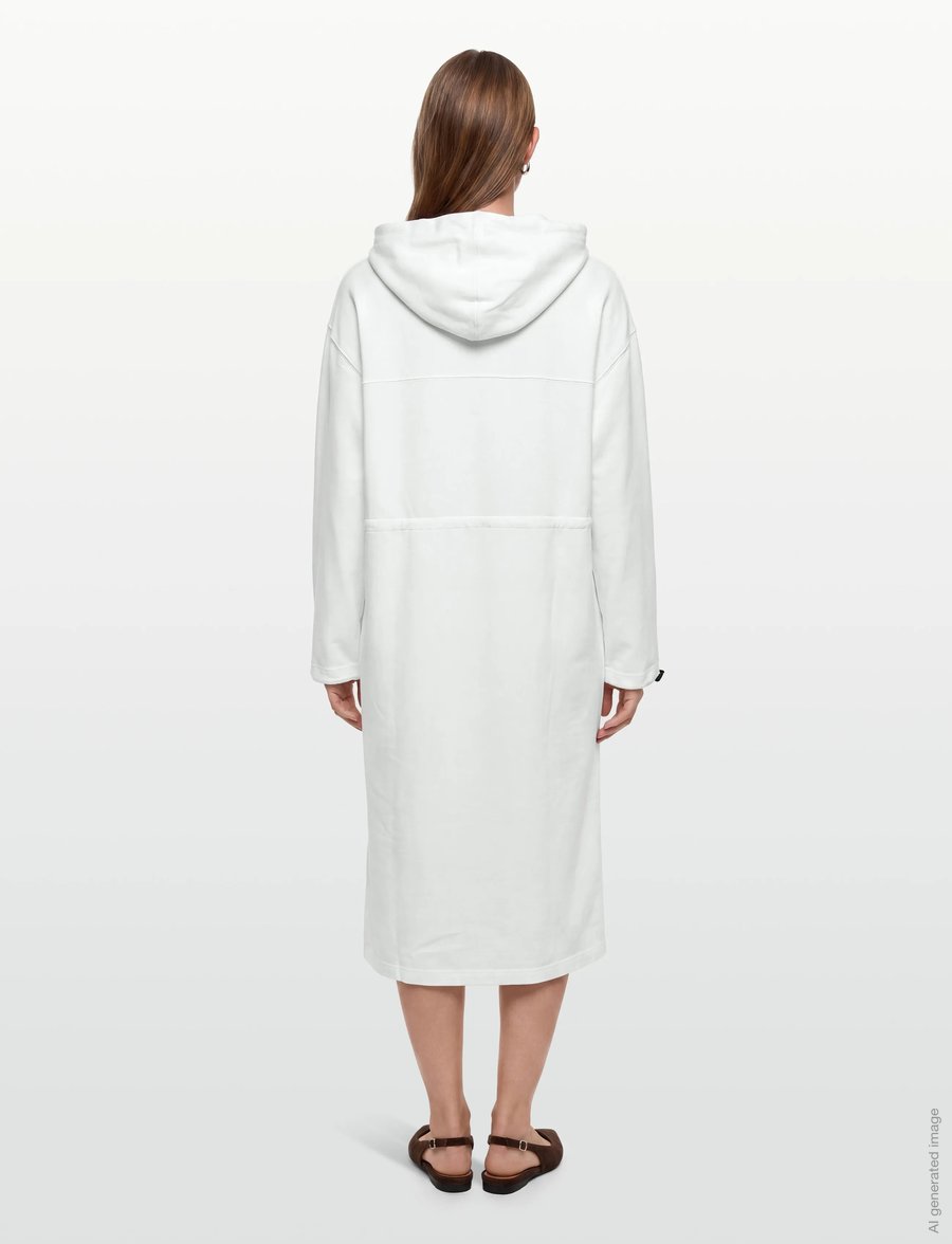 Maison Kitsune - HOODIE DRESS - konfirmation - white - 4