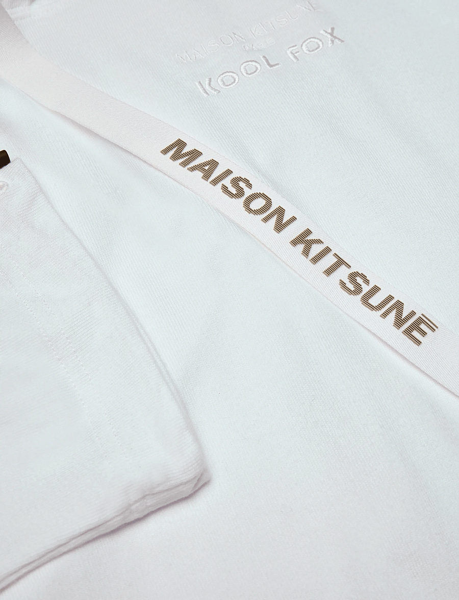 Maison Kitsune - HOODIE DRESS - konfirmation - white - 5