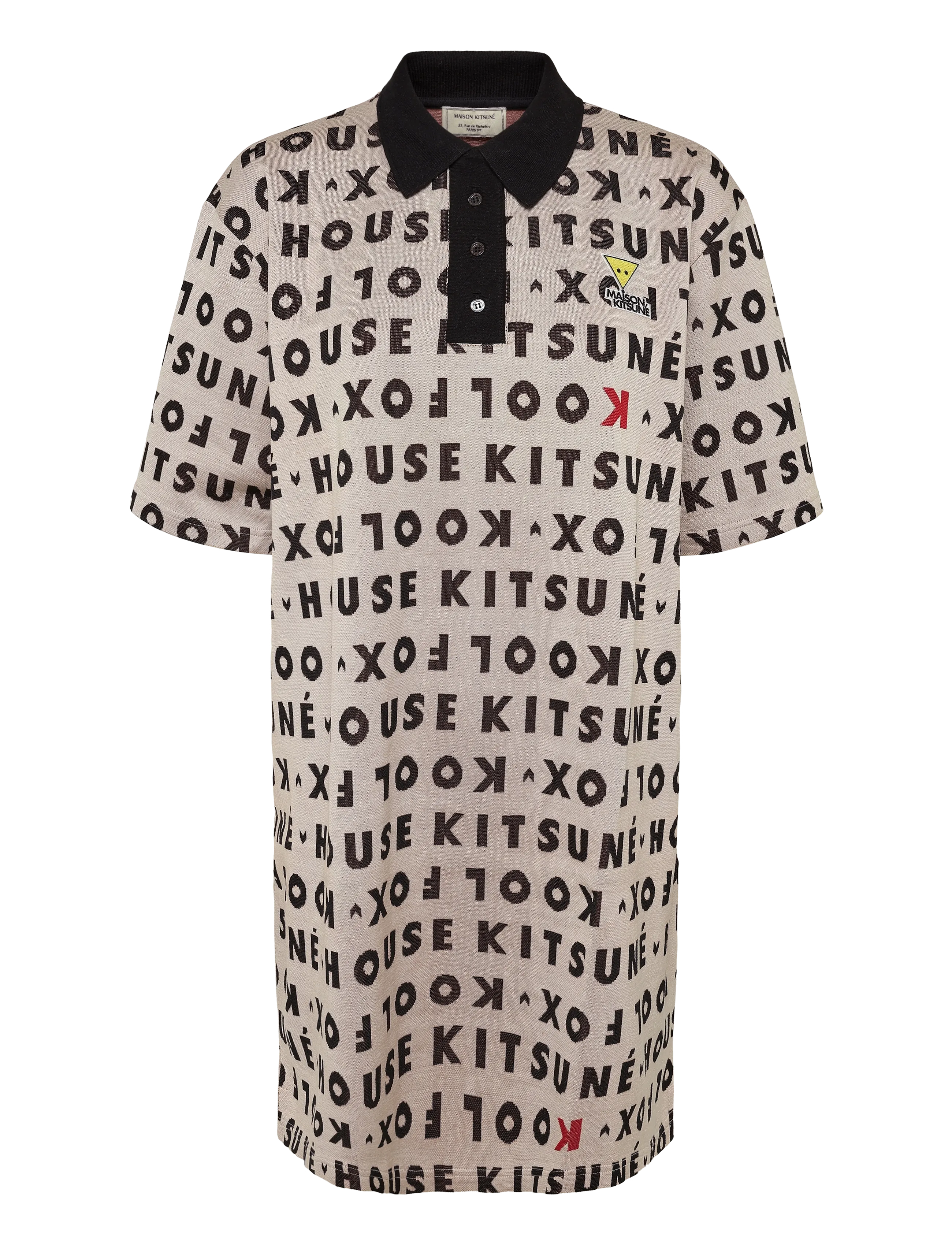 Maison Kitsune POLO DRESS - Kleidid - WHITE / white