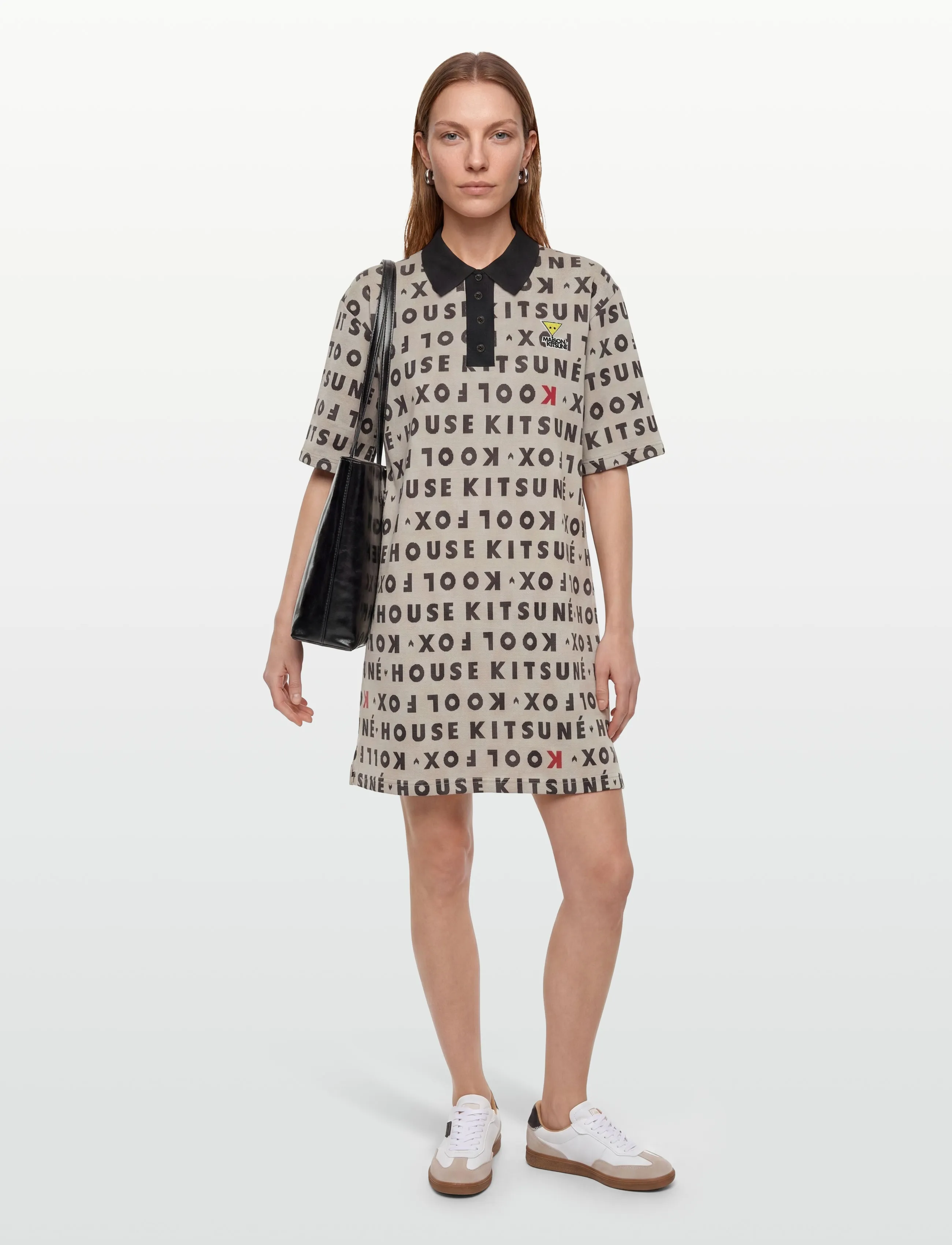 Maison Kitsune Polo Dress, M, White, Kjoler > Kort Kjole, Dame