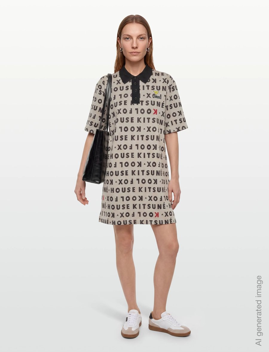 Maison Kitsune - POLO DRESS - konfirmation - white - 0