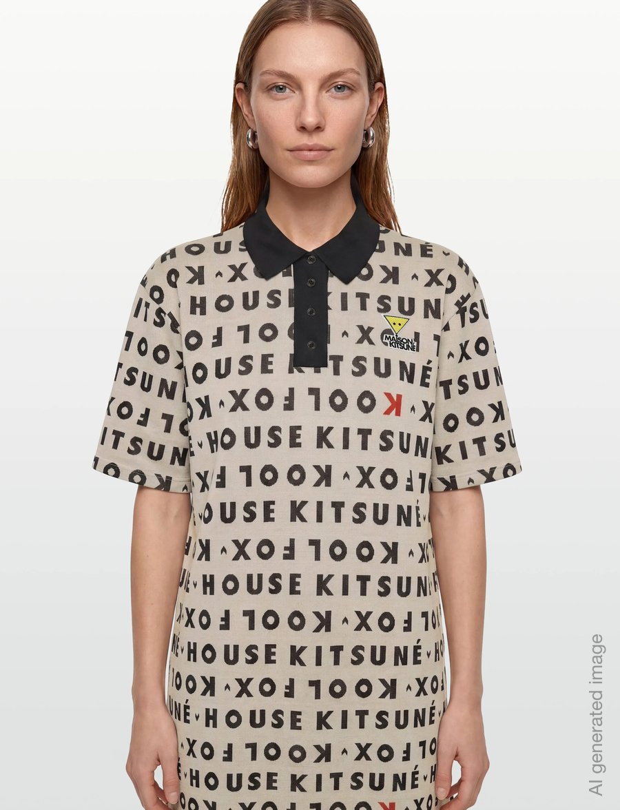 Maison Kitsune - POLO DRESS - konfirmation - white - 3