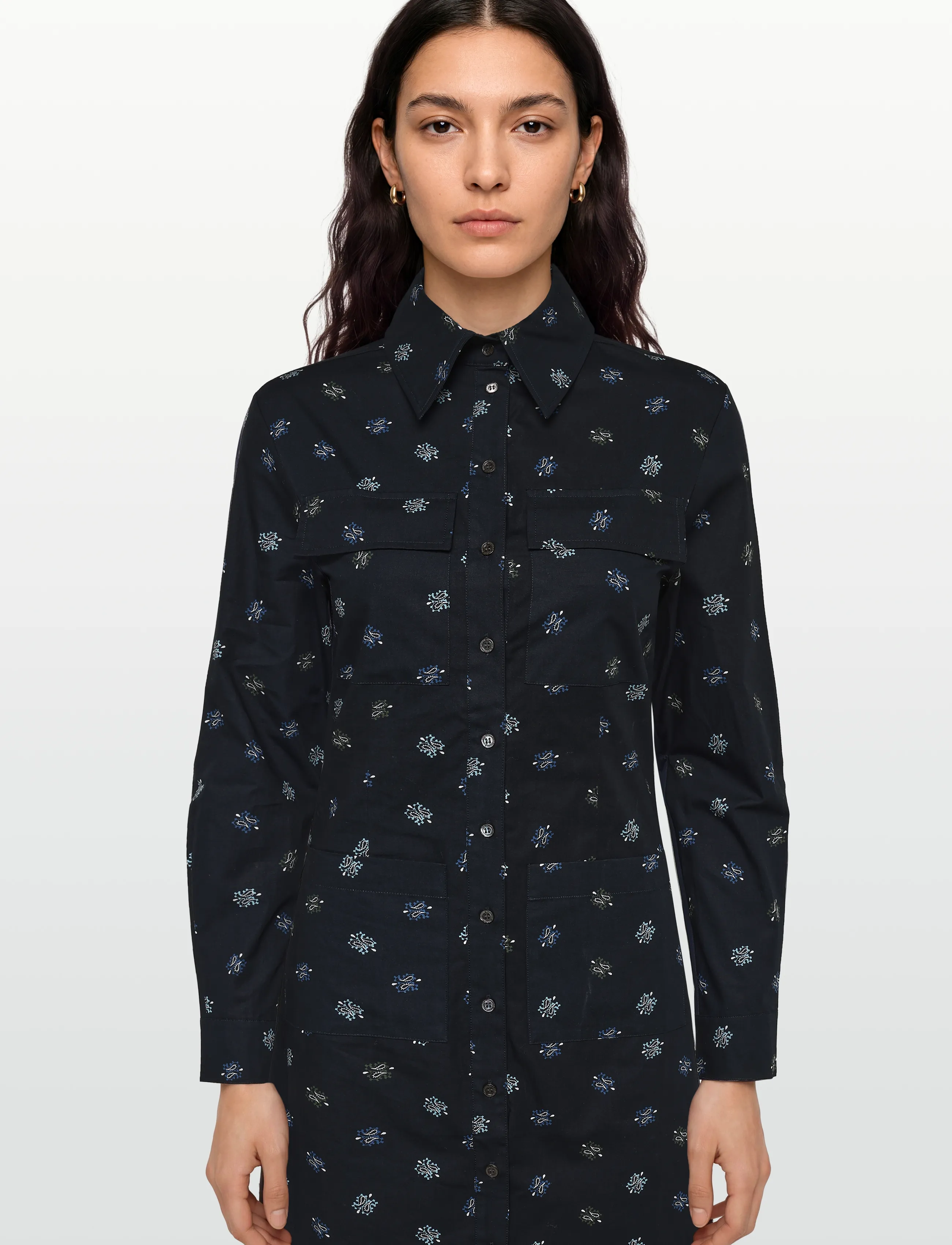 Maison Kitsune - FITTED SHIRT DRESS - skjortklänningar - black - 3