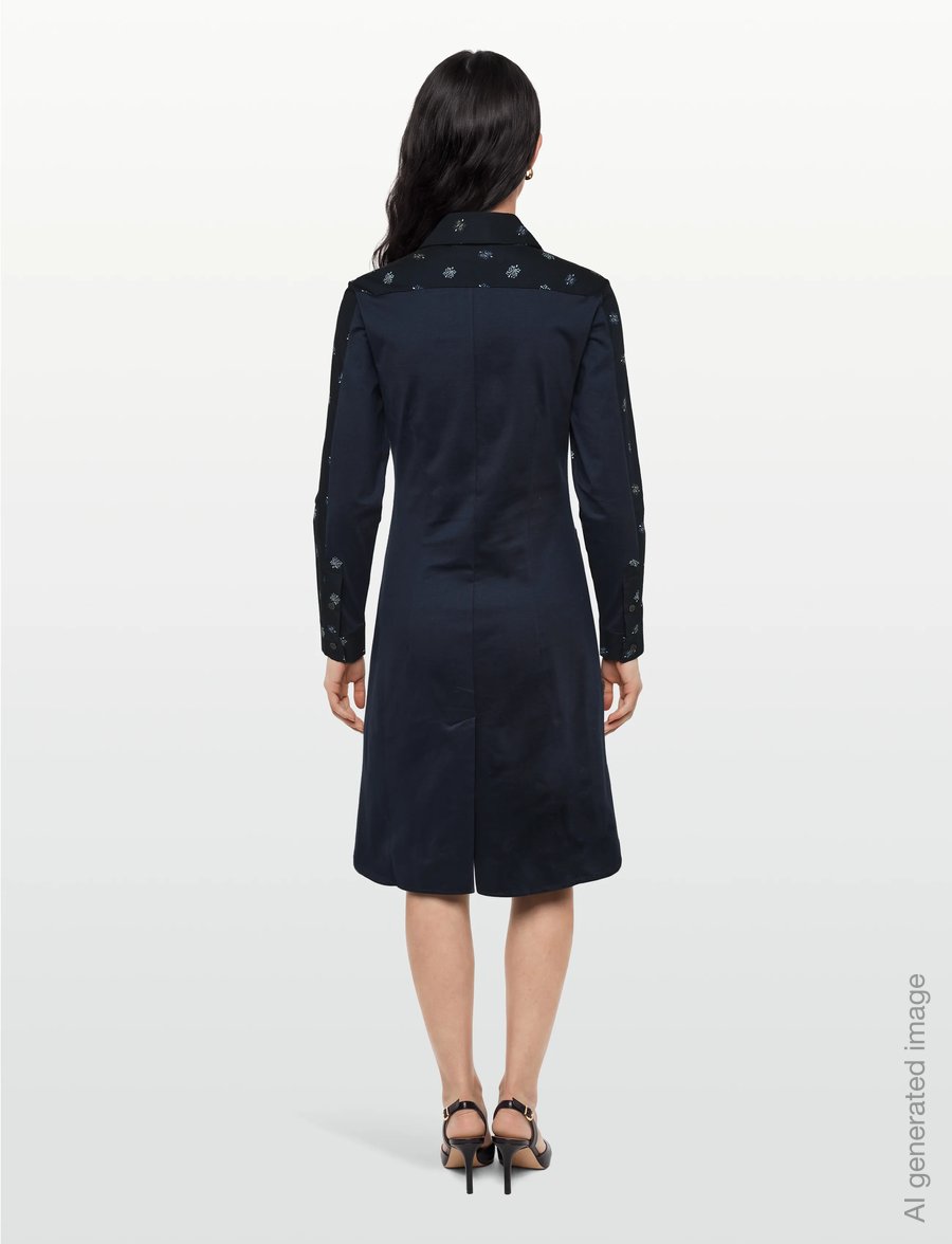 Maison Kitsune - FITTED SHIRT DRESS - skjortklänningar - black - 4