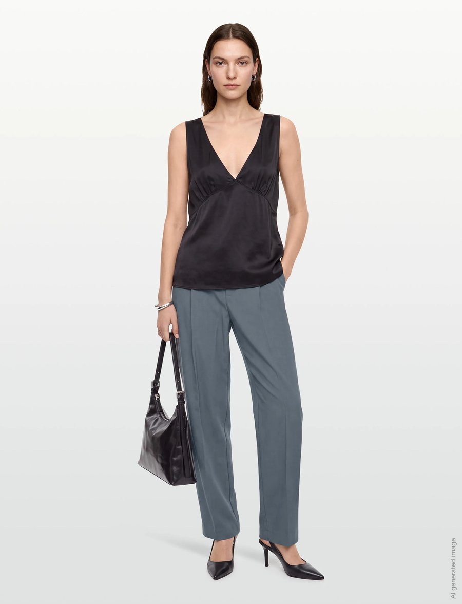 Maison Kitsune - SINGLE-PLEATED PANTS - pidulikud püksid - grey - 0