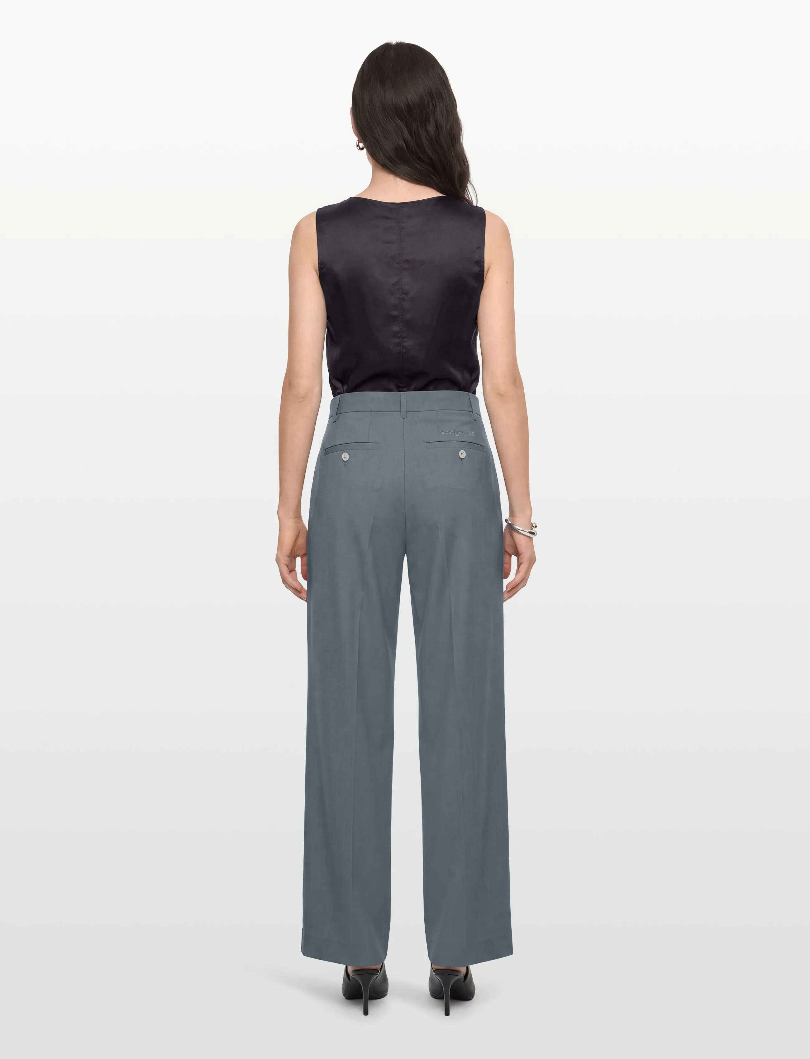 Maison Kitsune - SINGLE-PLEATED PANTS - pidulikud püksid - grey - 4