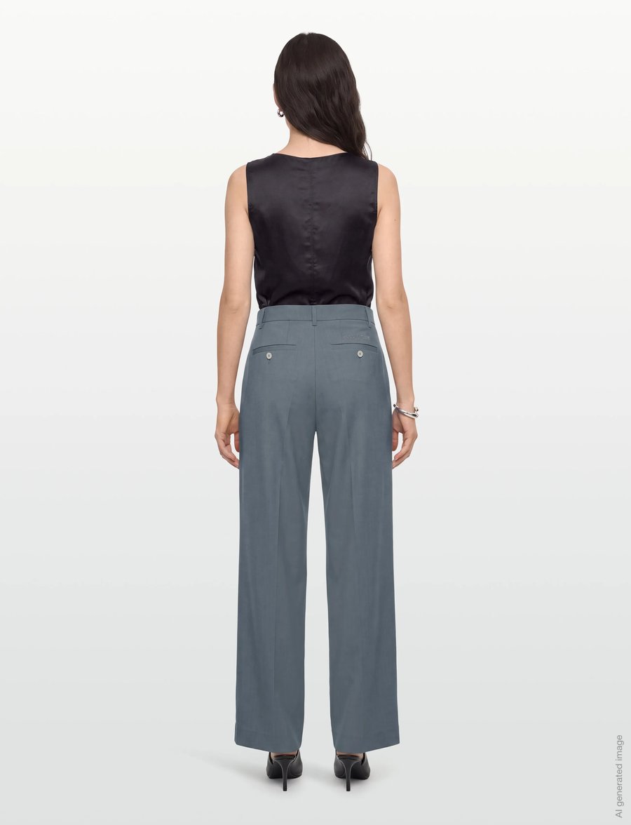 Maison Kitsune - SINGLE-PLEATED PANTS - pidulikud püksid - grey - 4