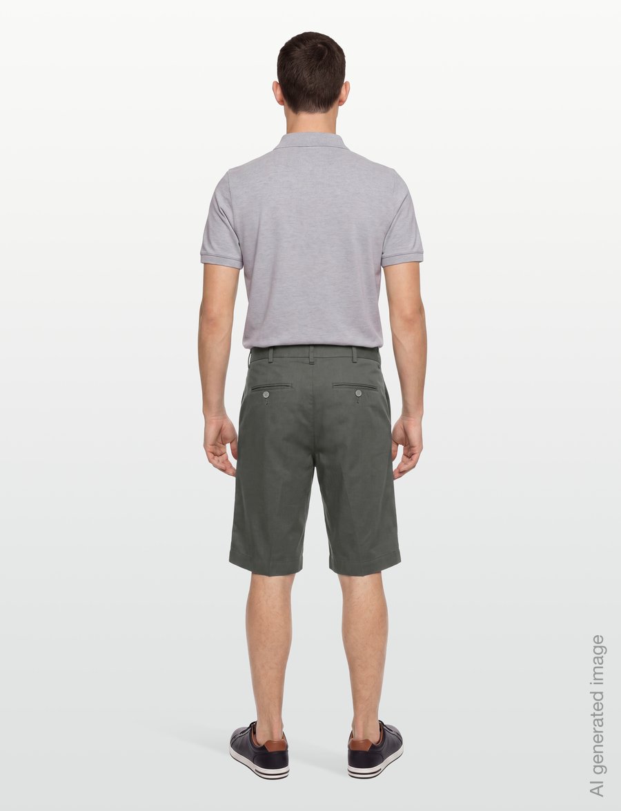 Maison Kitsune - STRAIGHT BERMUDA - chinos shorts - khaki - 4