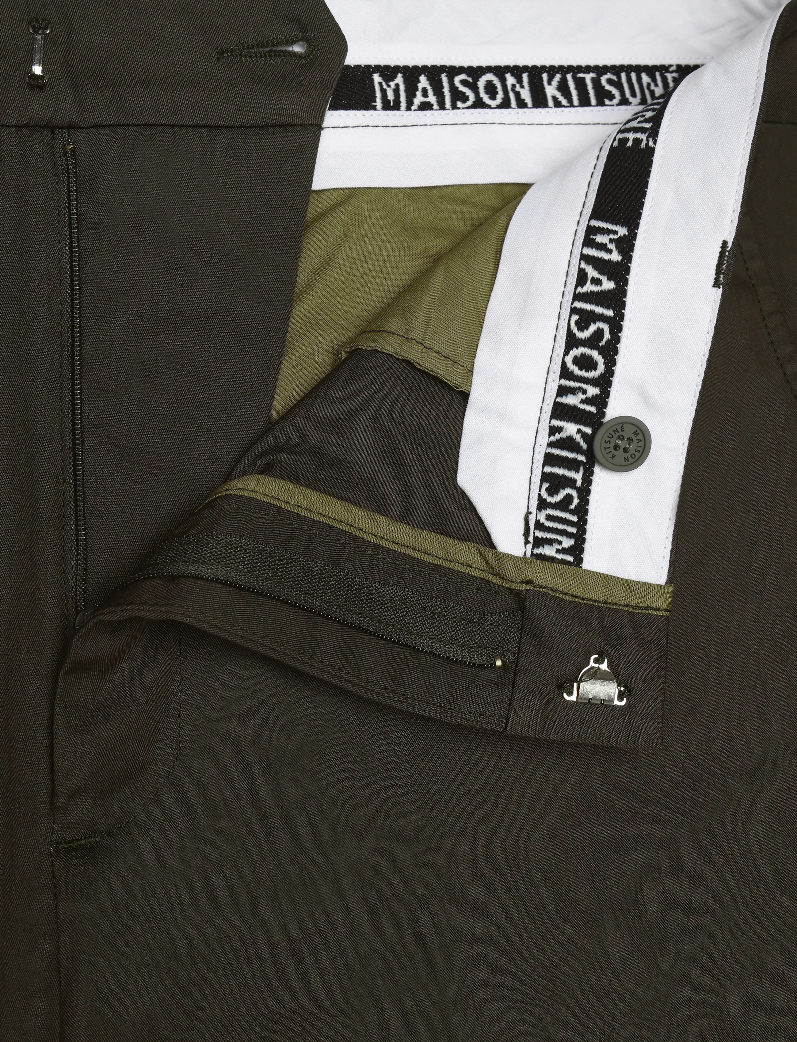Maison Kitsune - STRAIGHT BERMUDA - lühikesed chino-püksid - khaki - 3