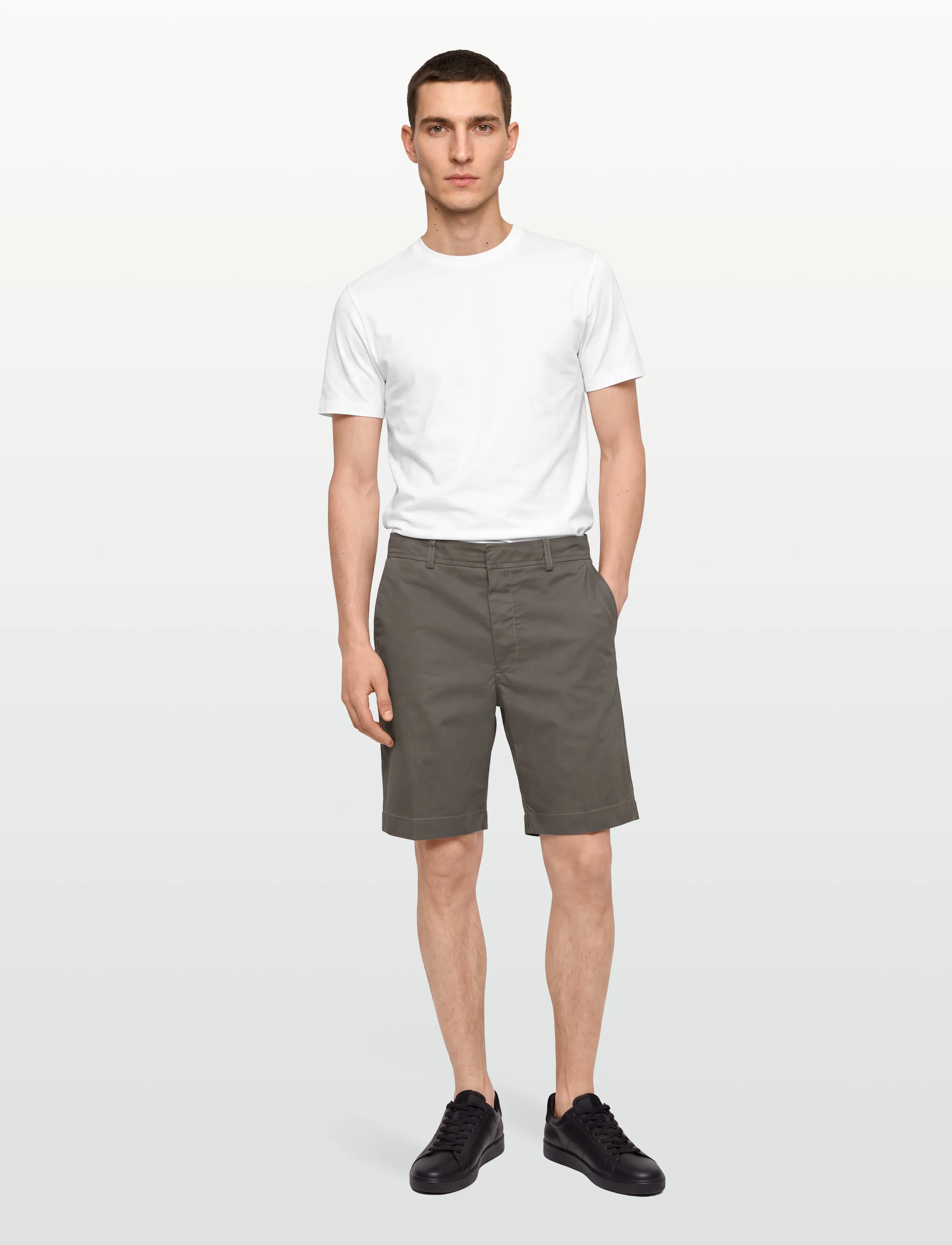 Maison Kitsune - TAILORED SHORTS - short chino - khaki - 0