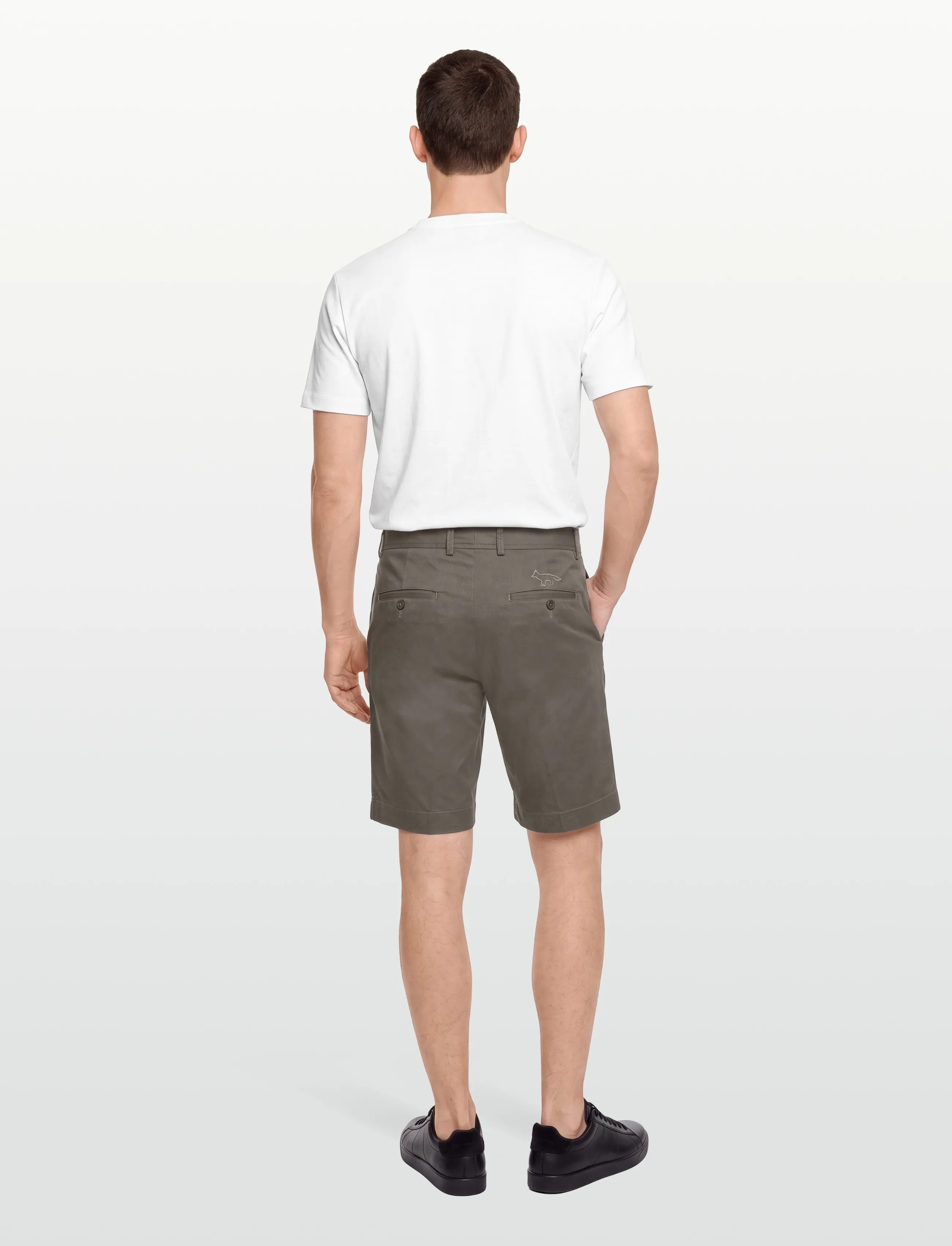 Maison Kitsune - TAILORED SHORTS - short chino - khaki - 4