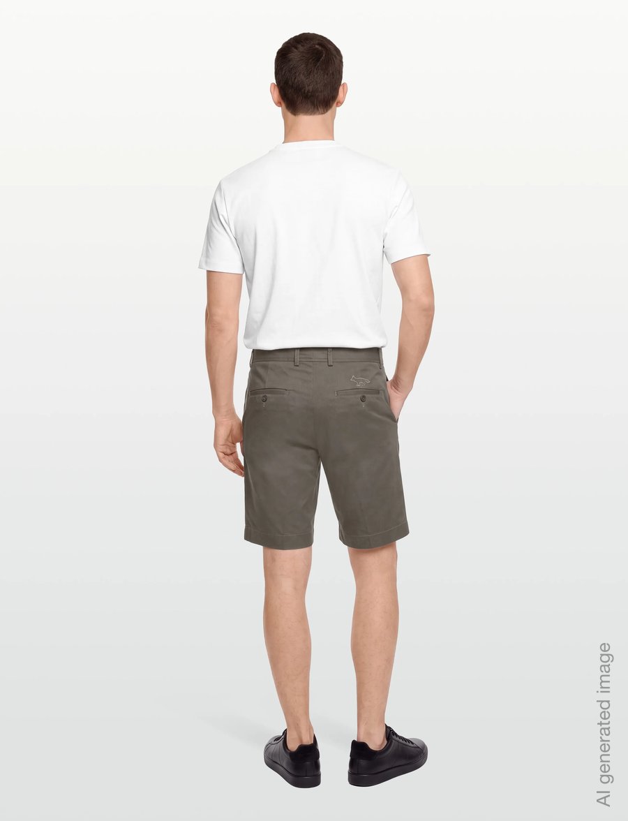 Maison Kitsune - TAILORED SHORTS - lühikesed chino-püksid - khaki - 4