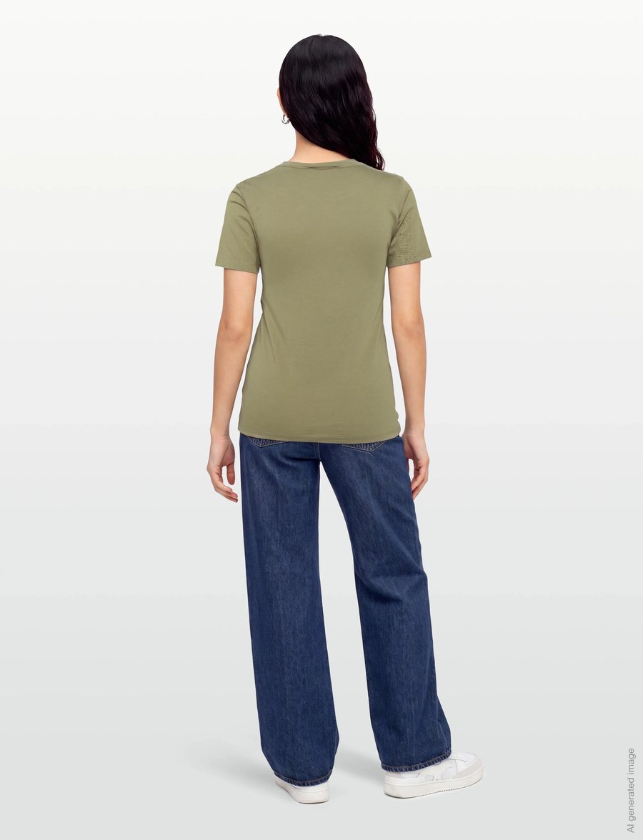 Maison Kitsune - FITTED TEE-SHIRT - t-särgid - khaki - 4