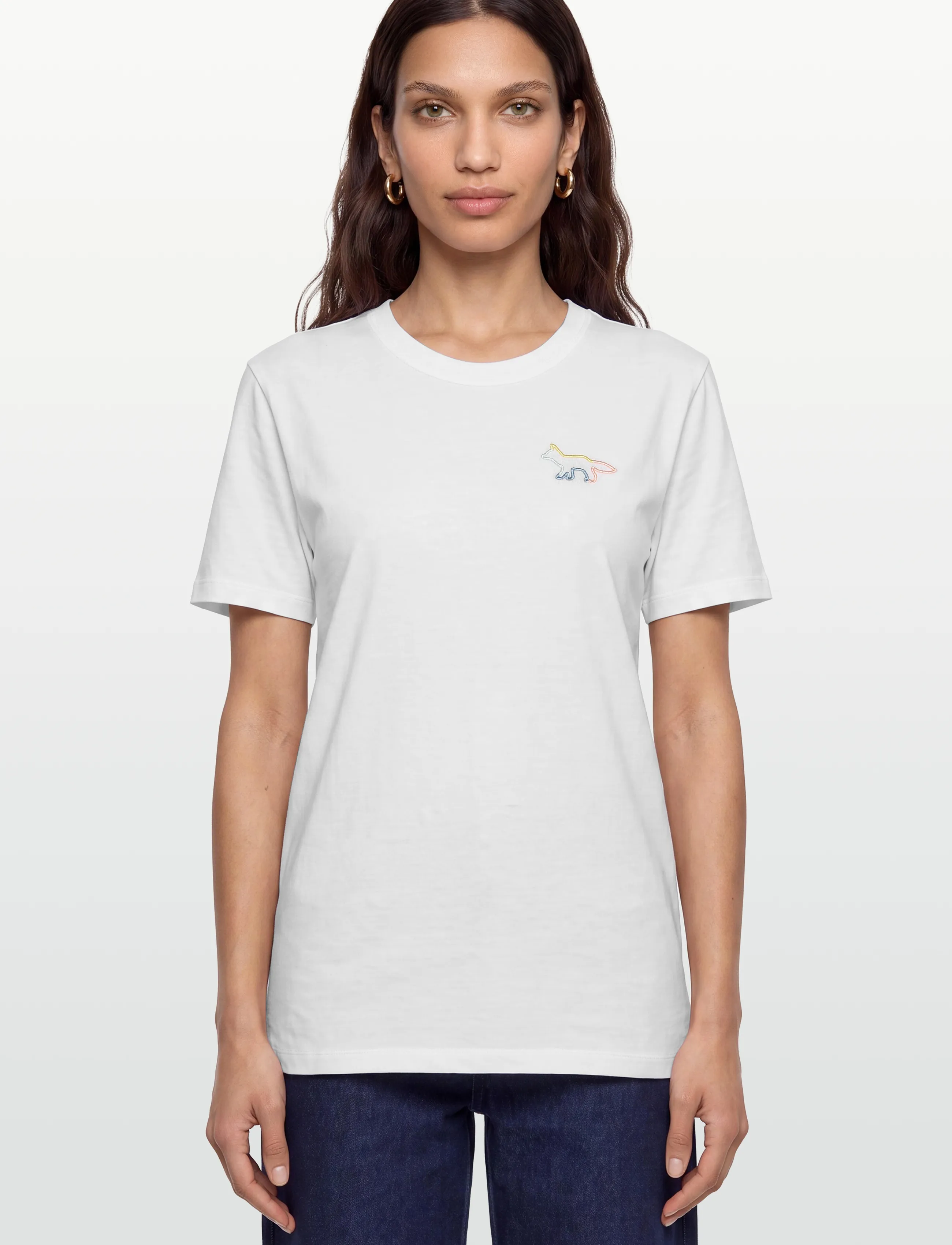 Maison Kitsune - FITTED TEE-SHIRT - t-särgid - white - 3