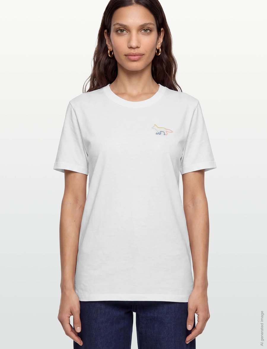 Maison Kitsune - FITTED TEE-SHIRT - t-särgid - white - 3