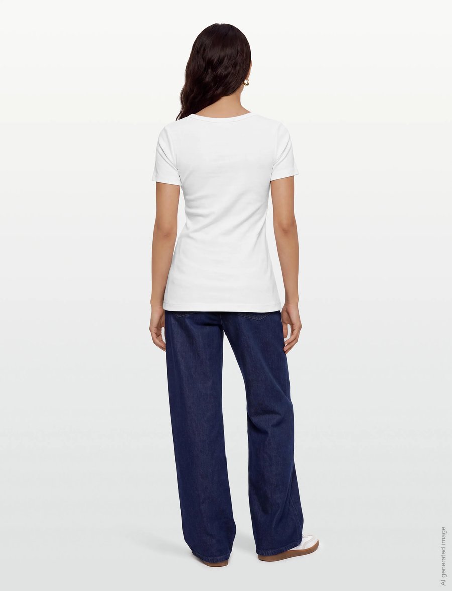 Maison Kitsune - FITTED TEE-SHIRT - t-särgid - white - 4
