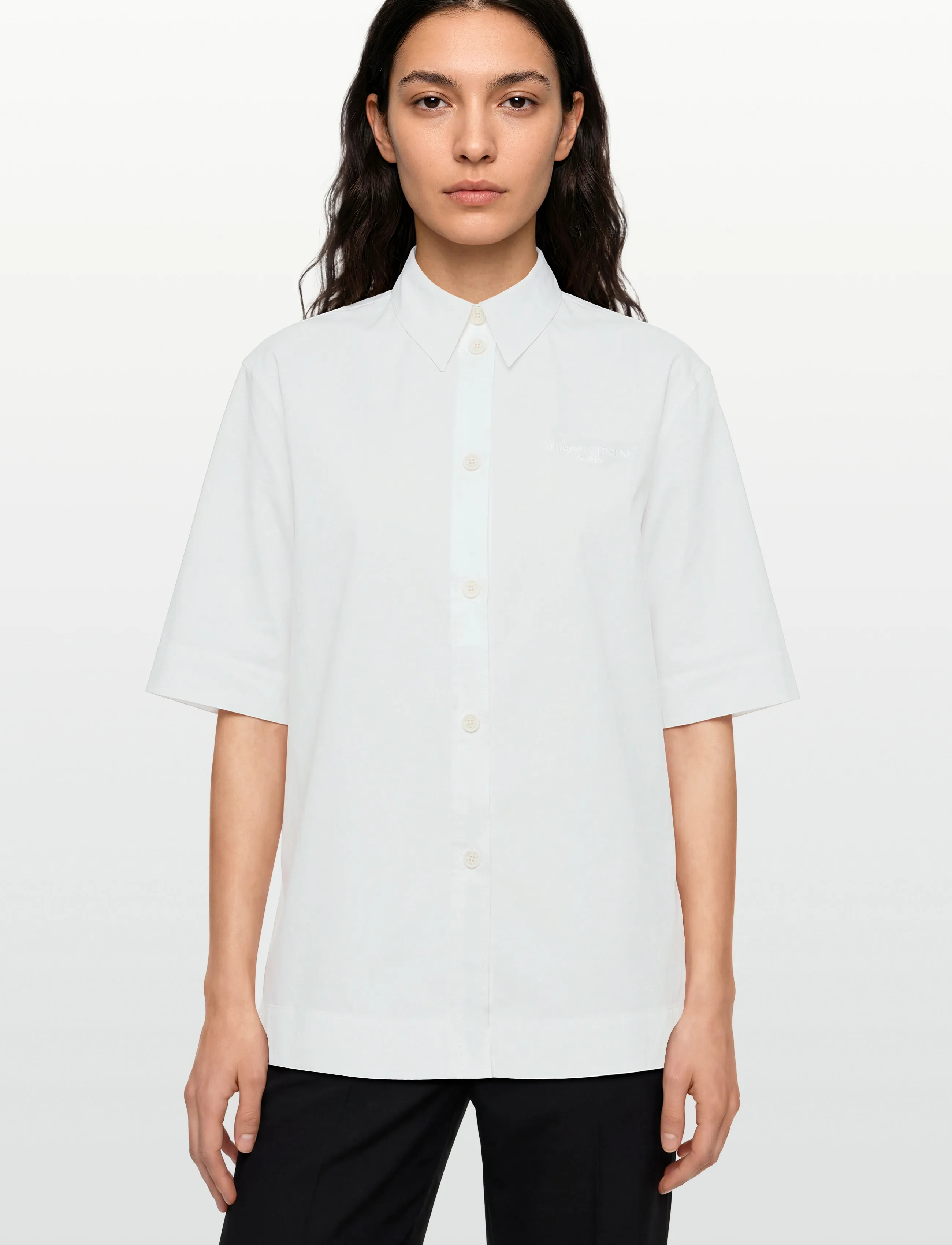 Maison Kitsune - SHORT SLEEVES SHIRT - white - 3