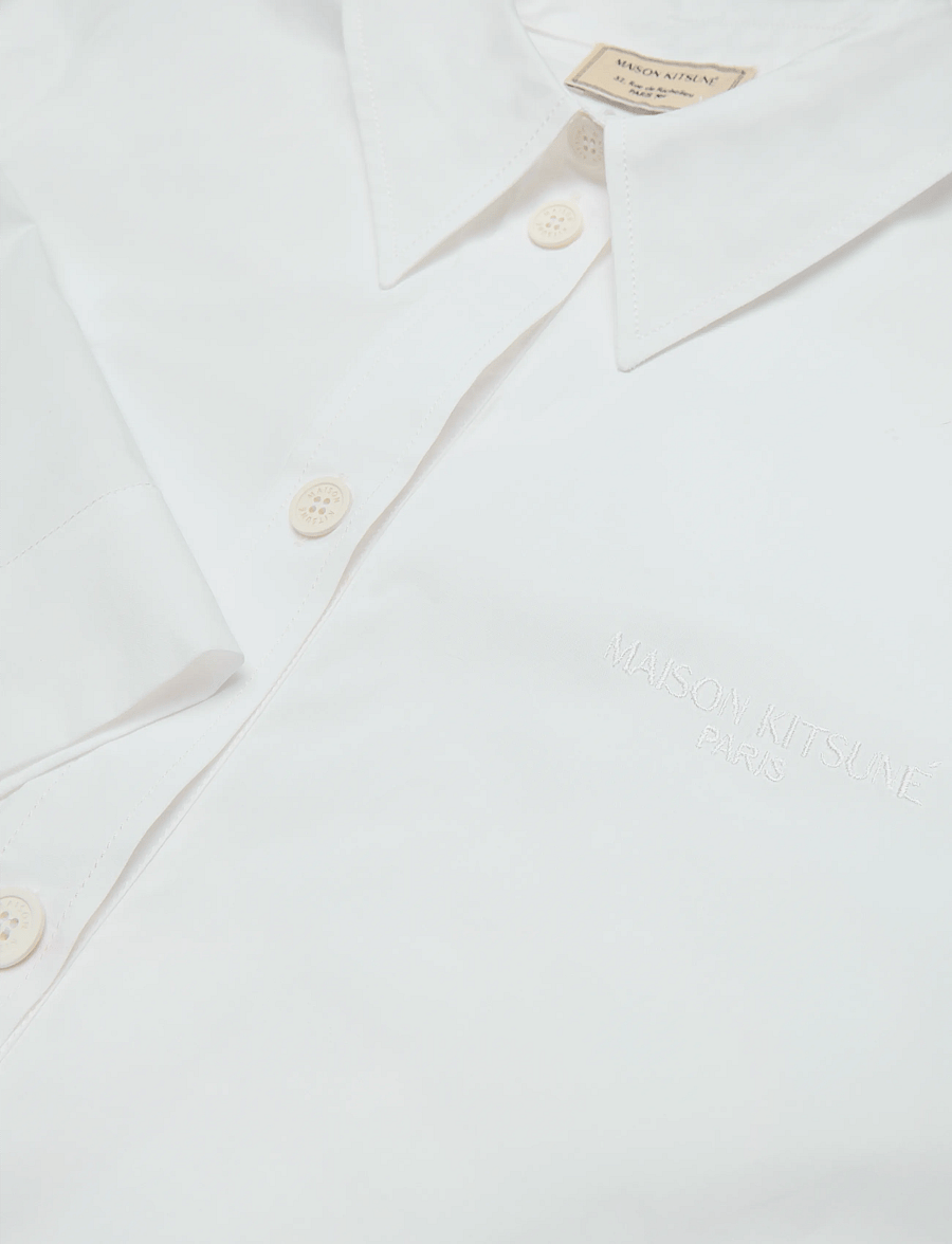Maison Kitsune - SHORT SLEEVES SHIRT - kortärmade skjortor - white - 5