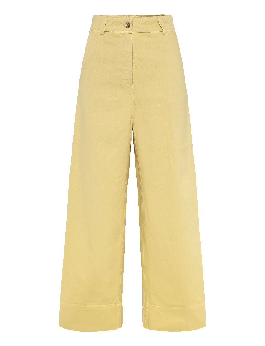 Maison Kitsune - LARGE HIGH-WAIST PANTS - culottes - yellow - 0