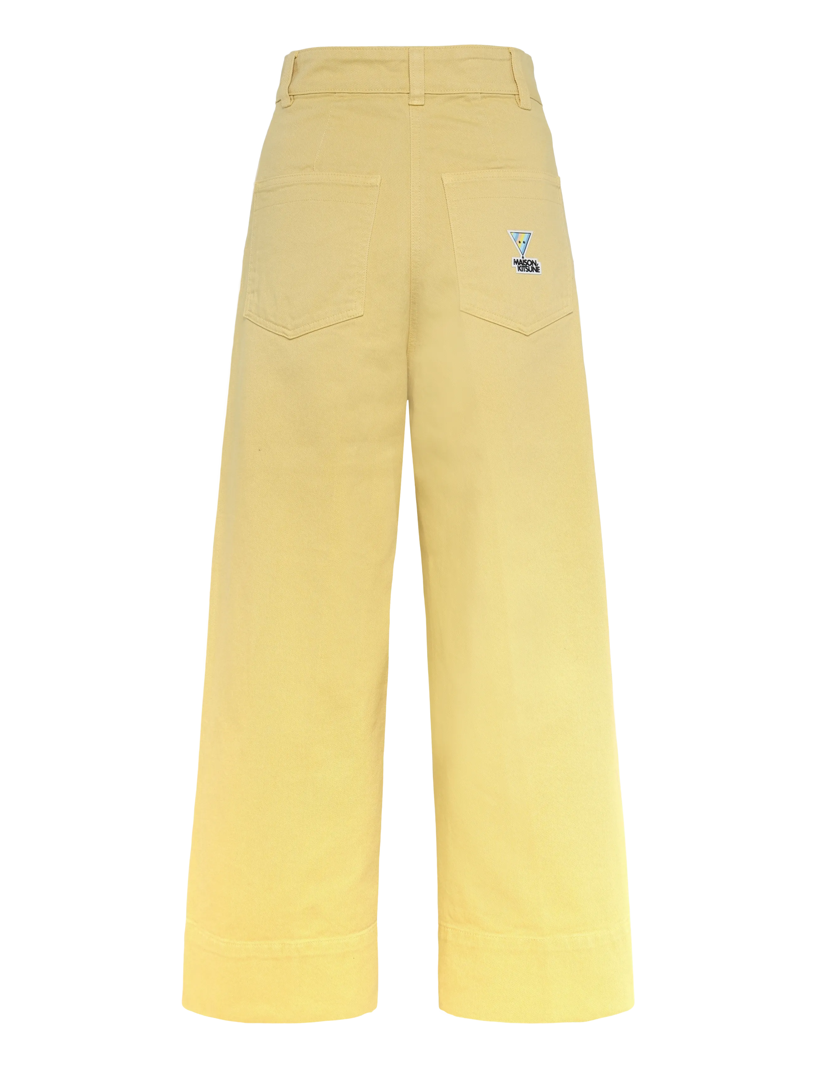 Maison Kitsune - LARGE HIGH-WAIST PANTS - culottes - yellow - 1