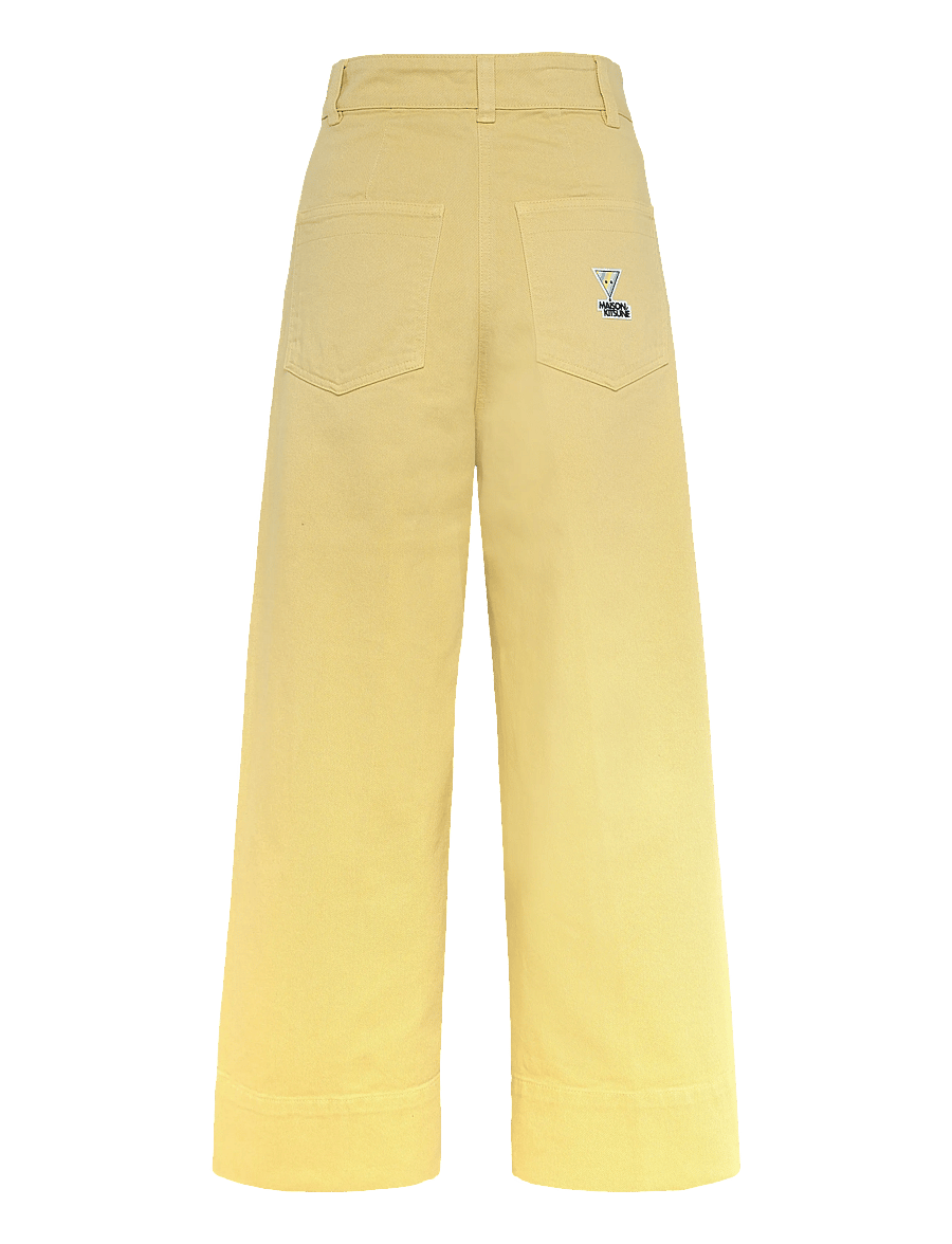Maison Kitsune - LARGE HIGH-WAIST PANTS - culottes - yellow - 1