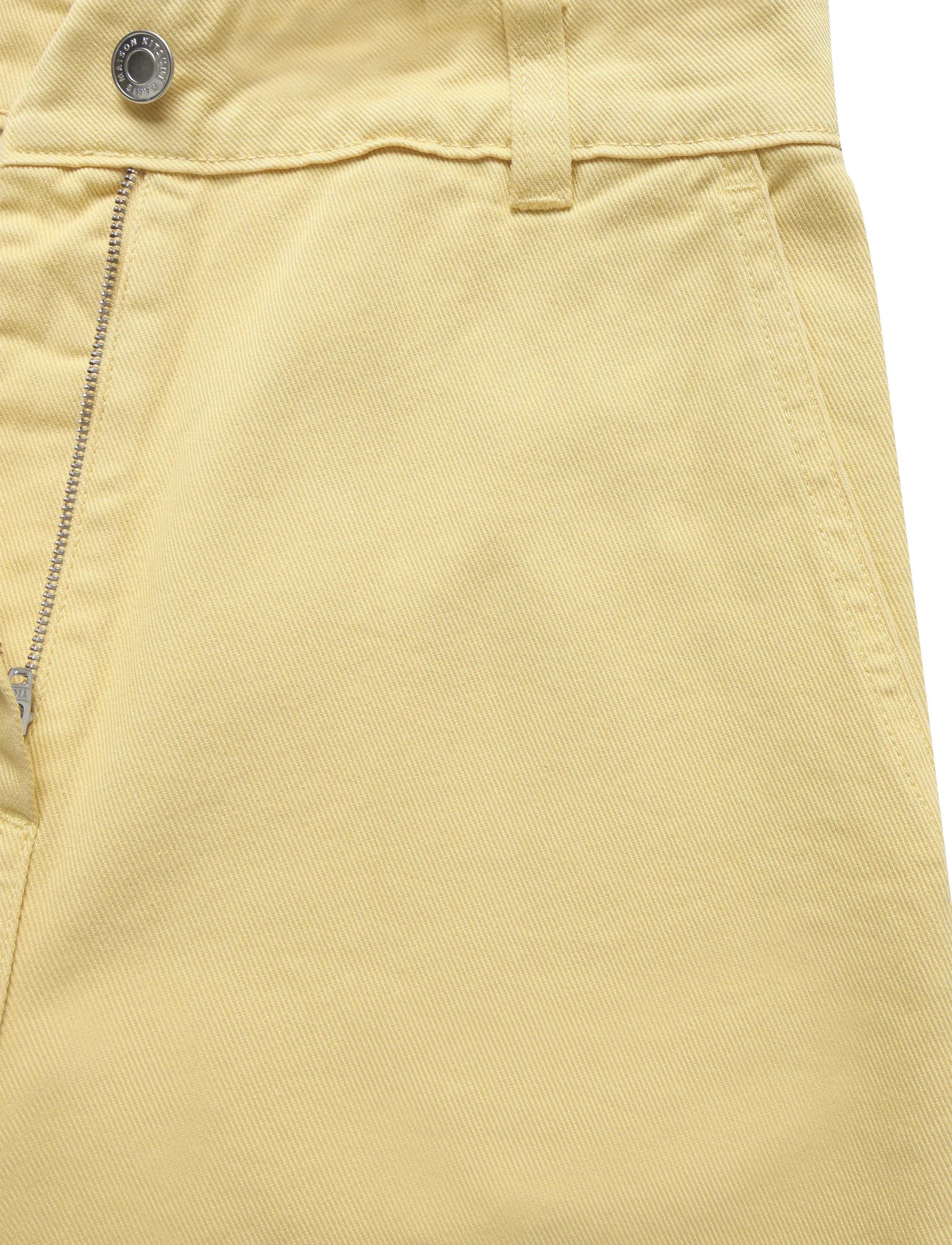 Maison Kitsune - LARGE HIGH-WAIST PANTS - culottes - yellow - 3