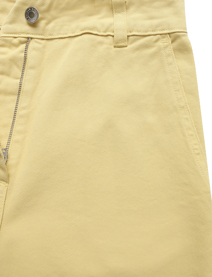 Maison Kitsune - LARGE HIGH-WAIST PANTS - culottes - yellow - 3