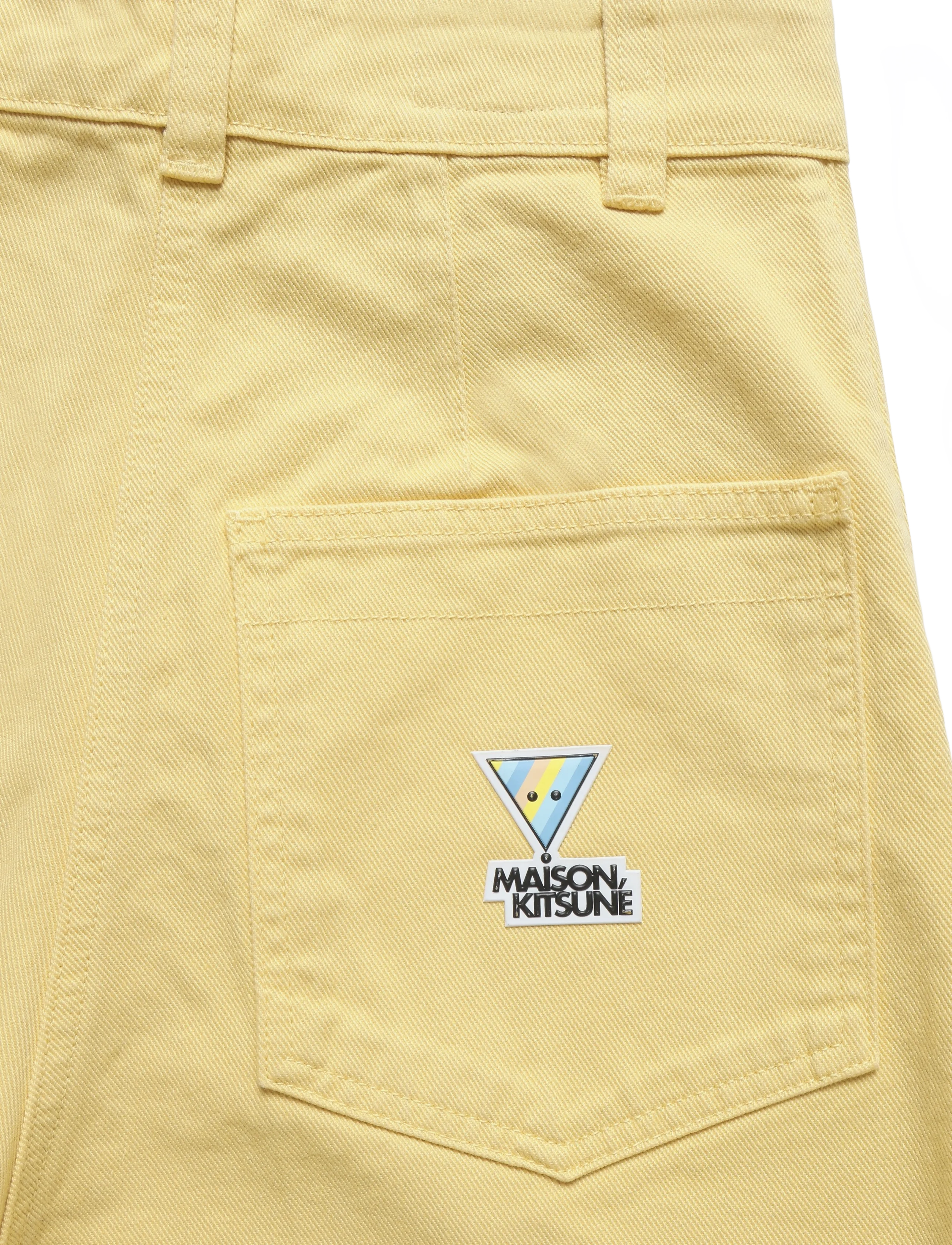 Maison Kitsune - LARGE HIGH-WAIST PANTS - culottes - yellow - 4