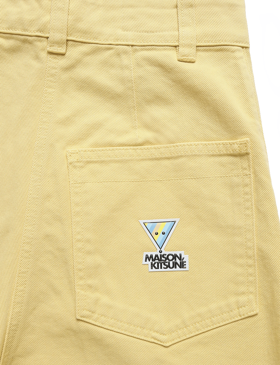 Maison Kitsune - LARGE HIGH-WAIST PANTS - culottes - yellow - 4